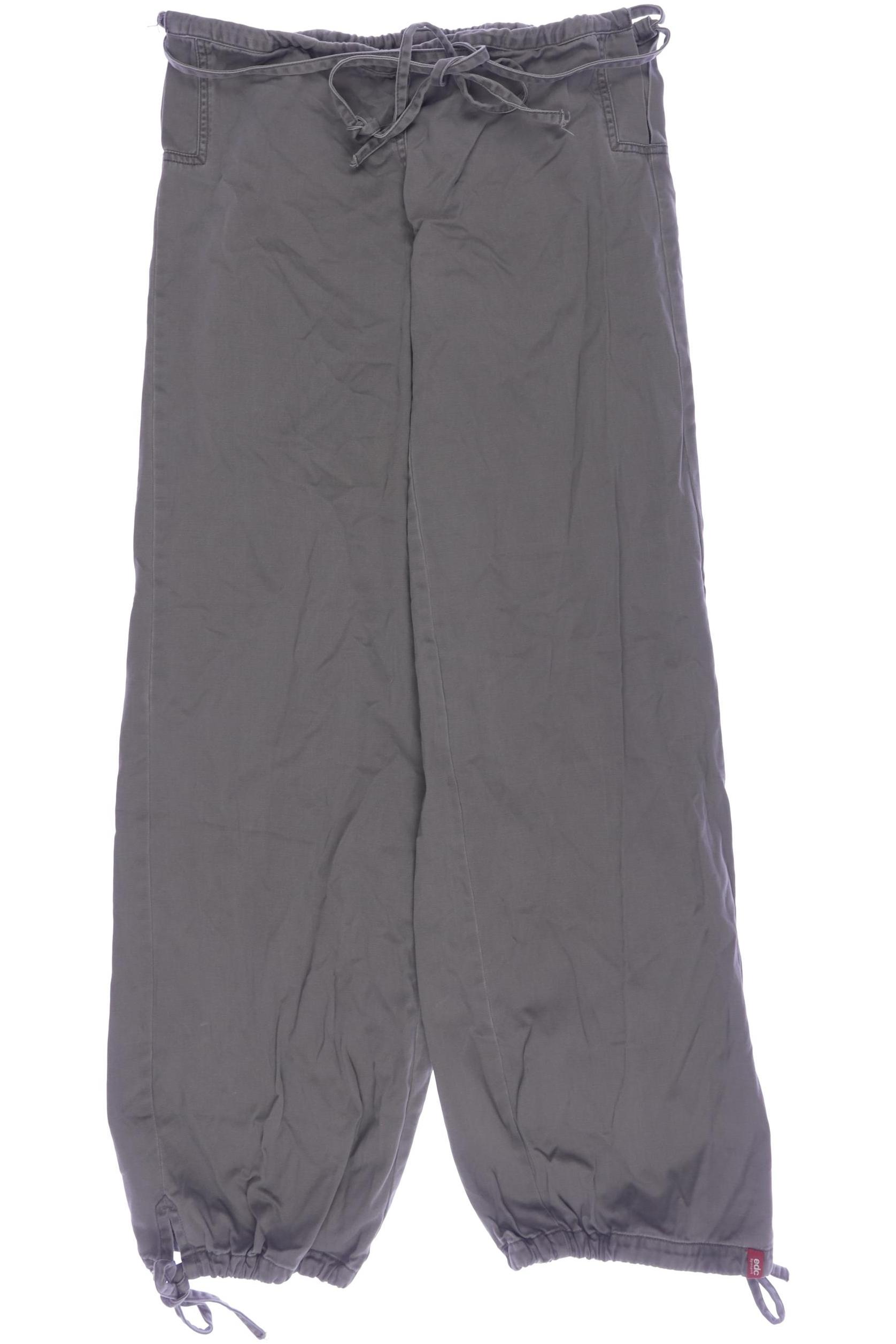 

edc by Esprit Damen Stoffhose, grau, Gr. 0