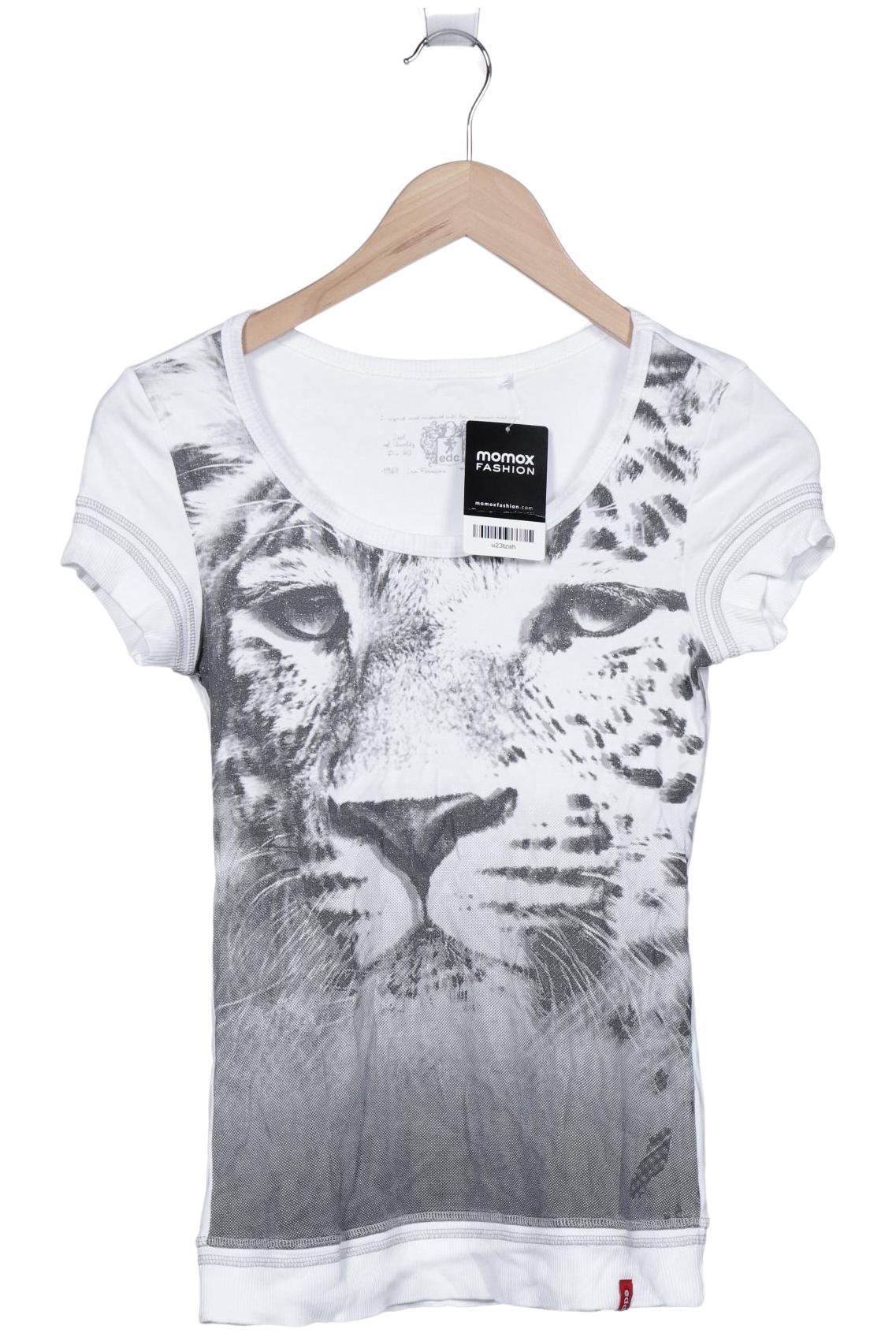

edc by Esprit Damen T-Shirt, weiß, Gr. 34