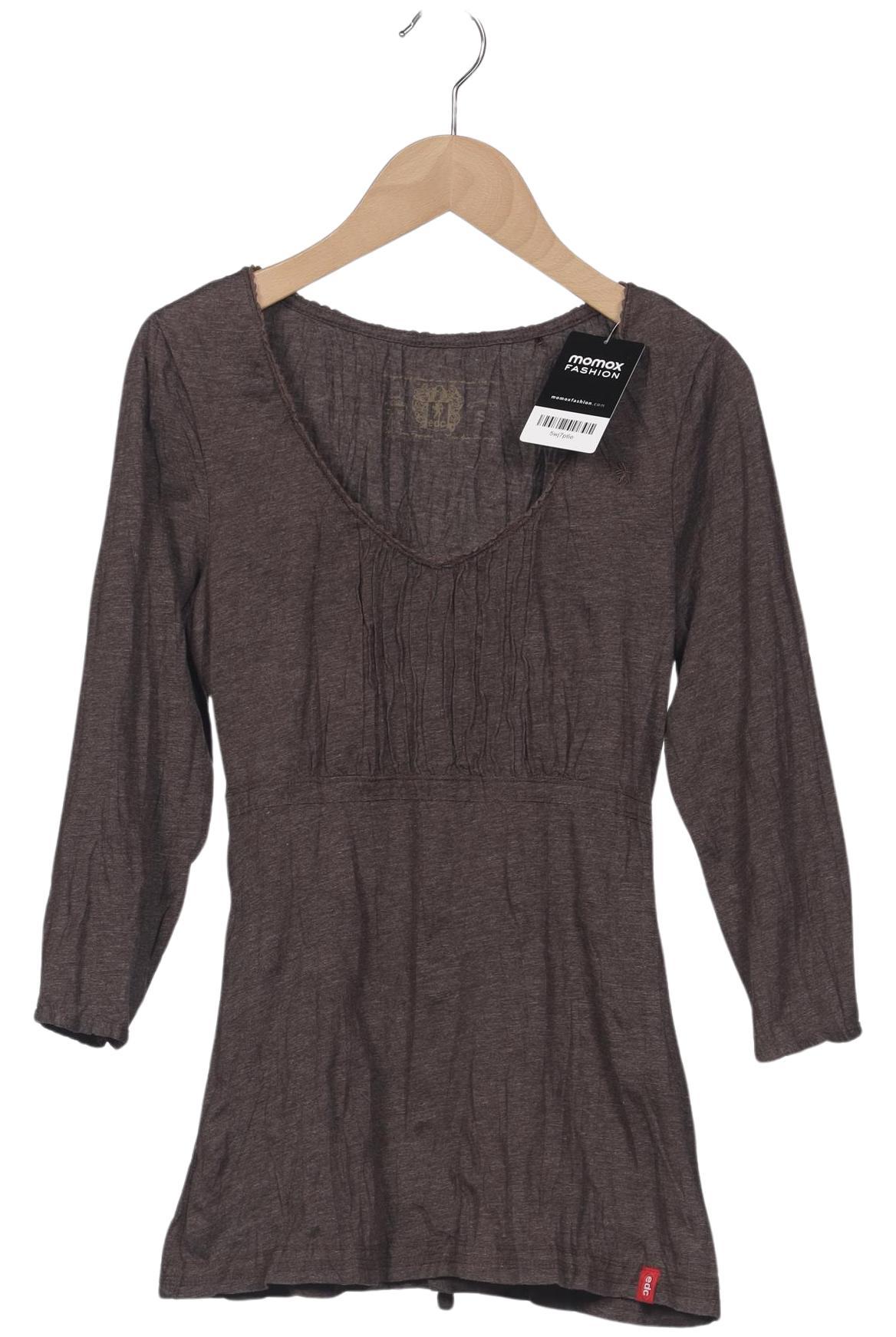 

edc by Esprit Damen Langarmshirt, braun, Gr. 36