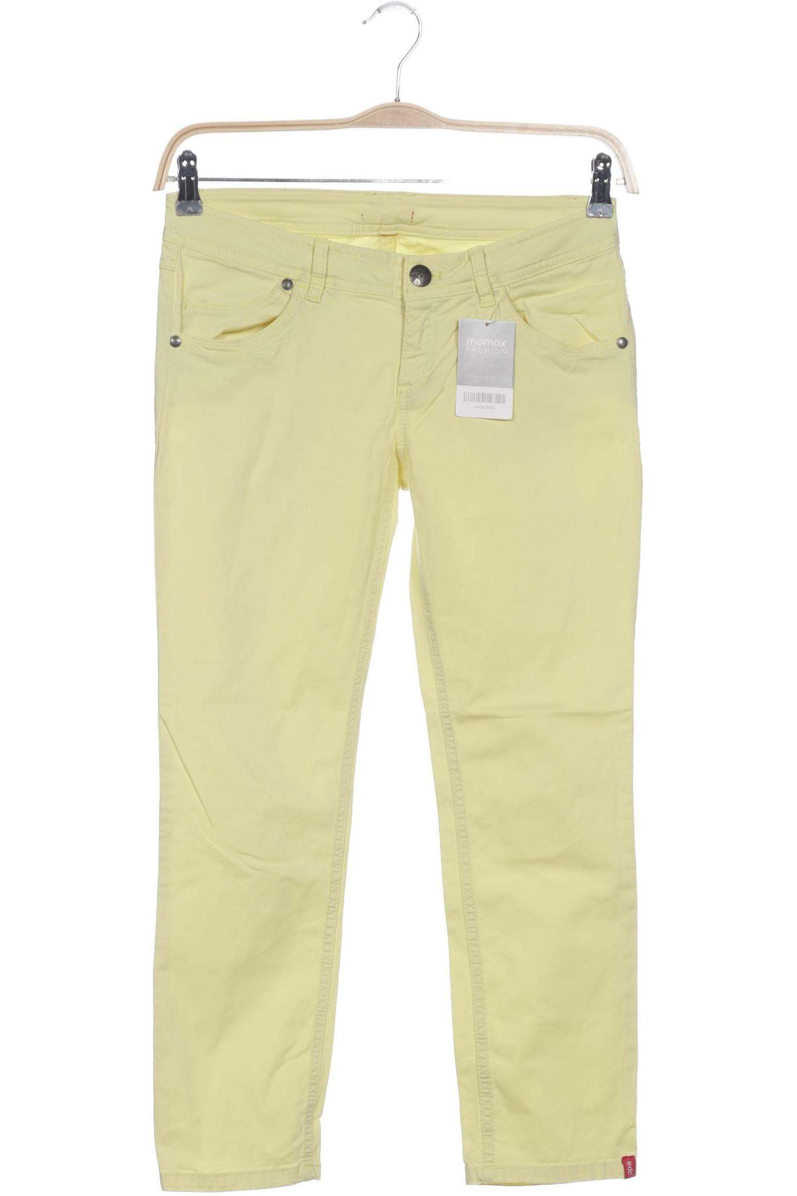

edc by Esprit Damen Stoffhose, gelb, Gr. 29
