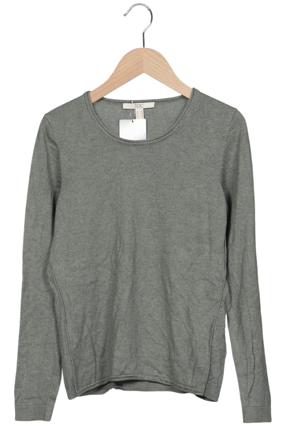 

edc by Esprit Damen Langarmshirt, grün, Gr. 34