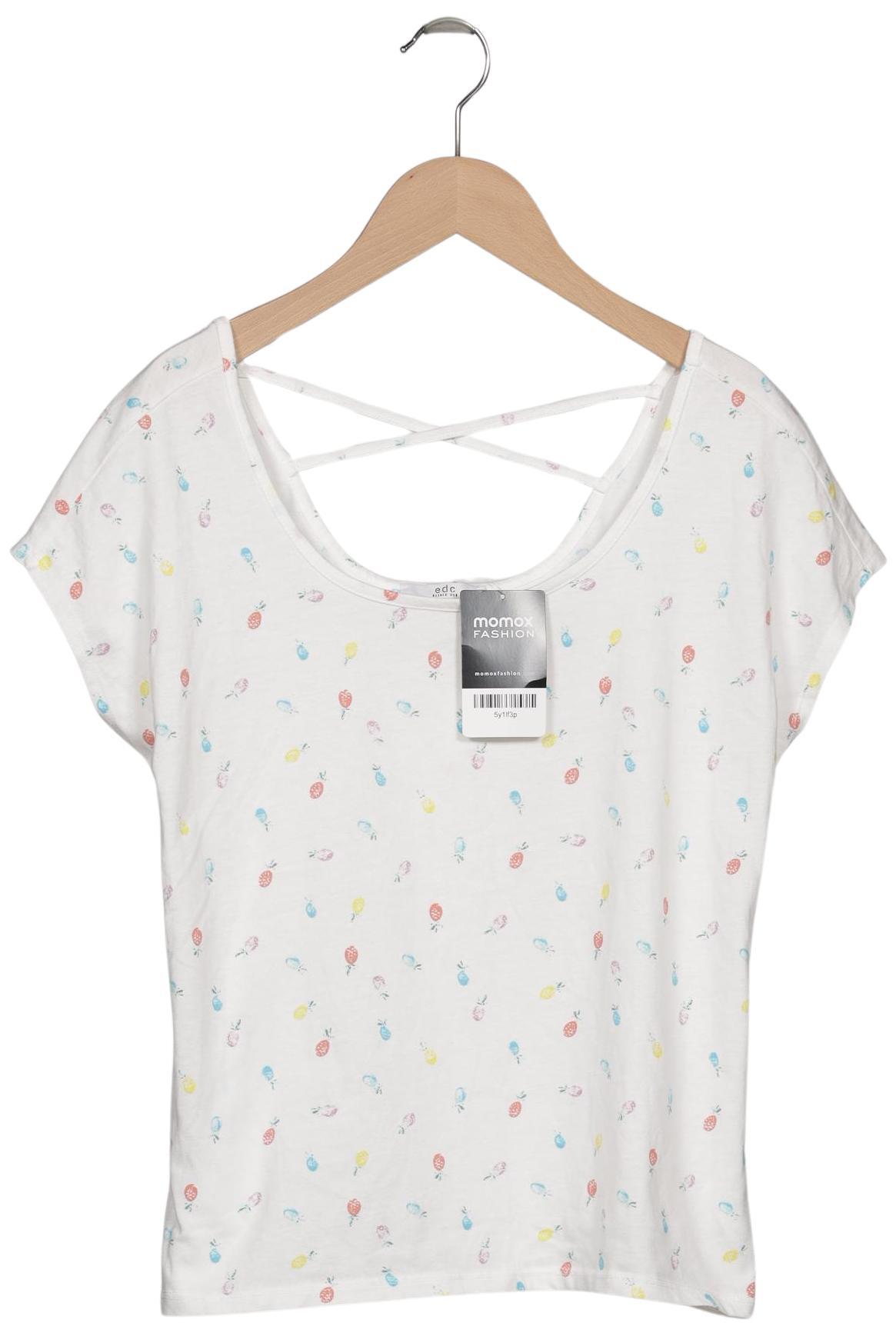 

edc by Esprit Damen T-Shirt, weiß, Gr. 36