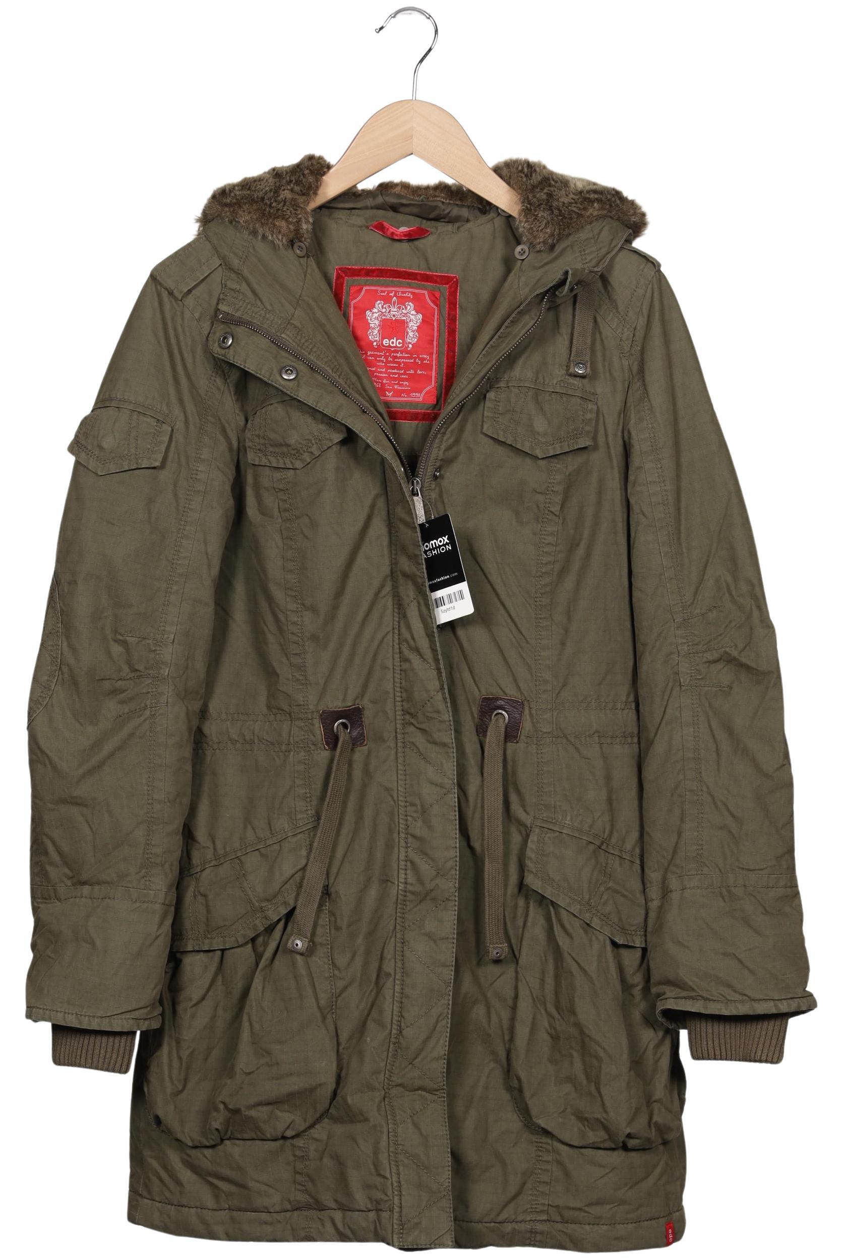 

edc by Esprit Damen Mantel, grün, Gr. 38