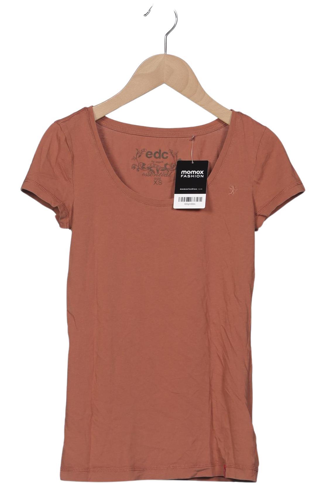 

edc by Esprit Damen T-Shirt, braun, Gr. 34