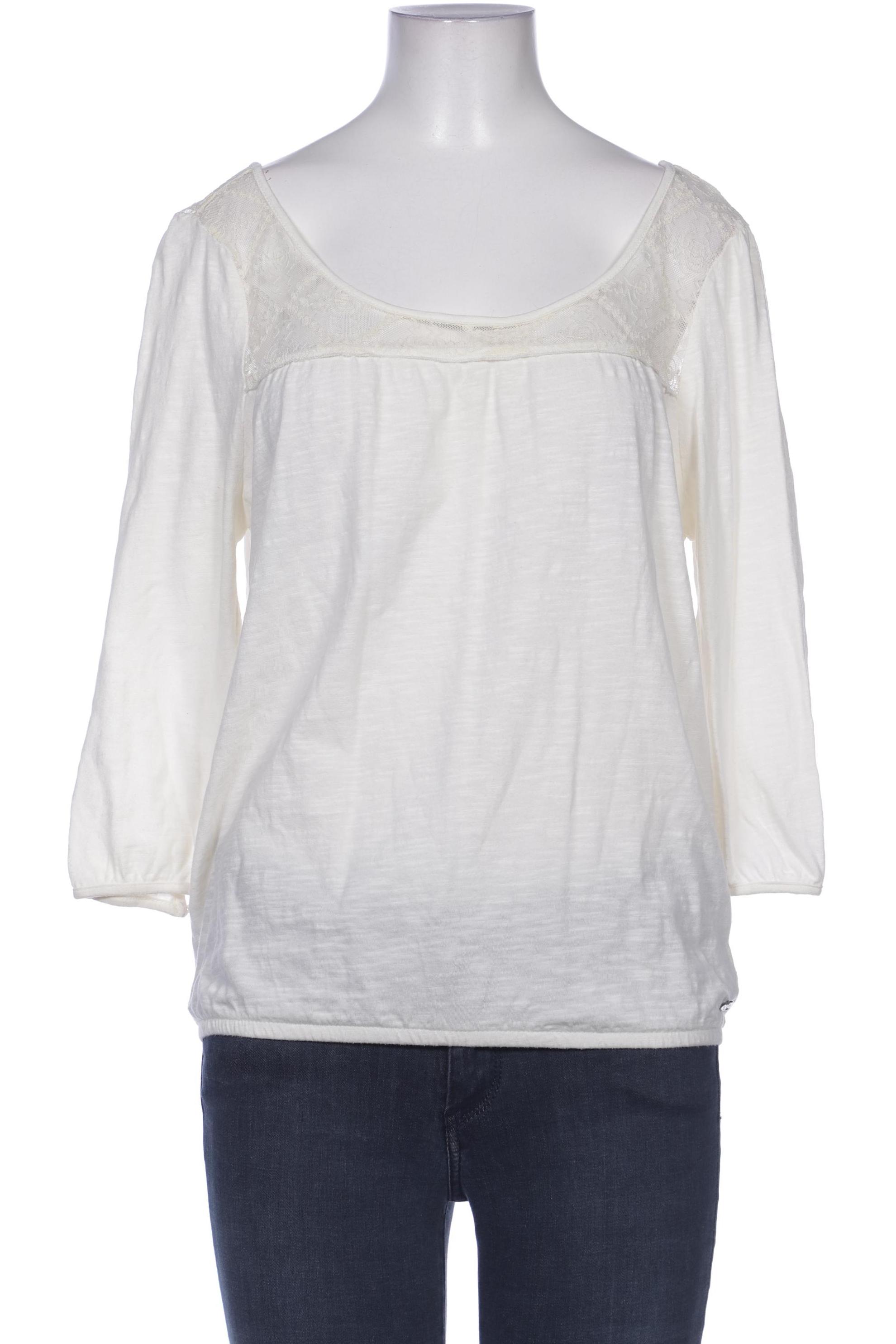 

edc by Esprit Damen Langarmshirt, cremeweiß, Gr. 34