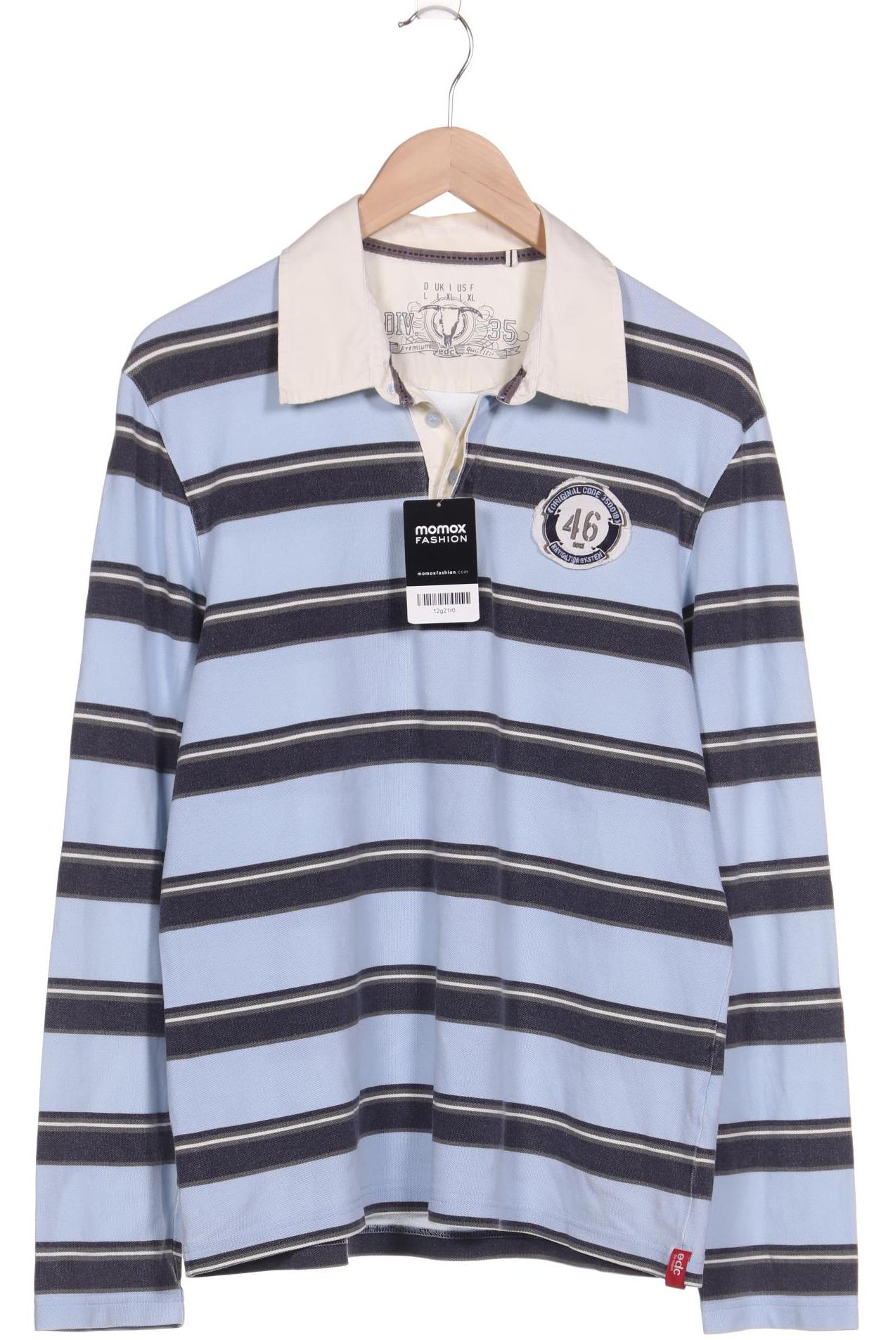 

edc by Esprit Herren Poloshirt, blau, Gr. 52