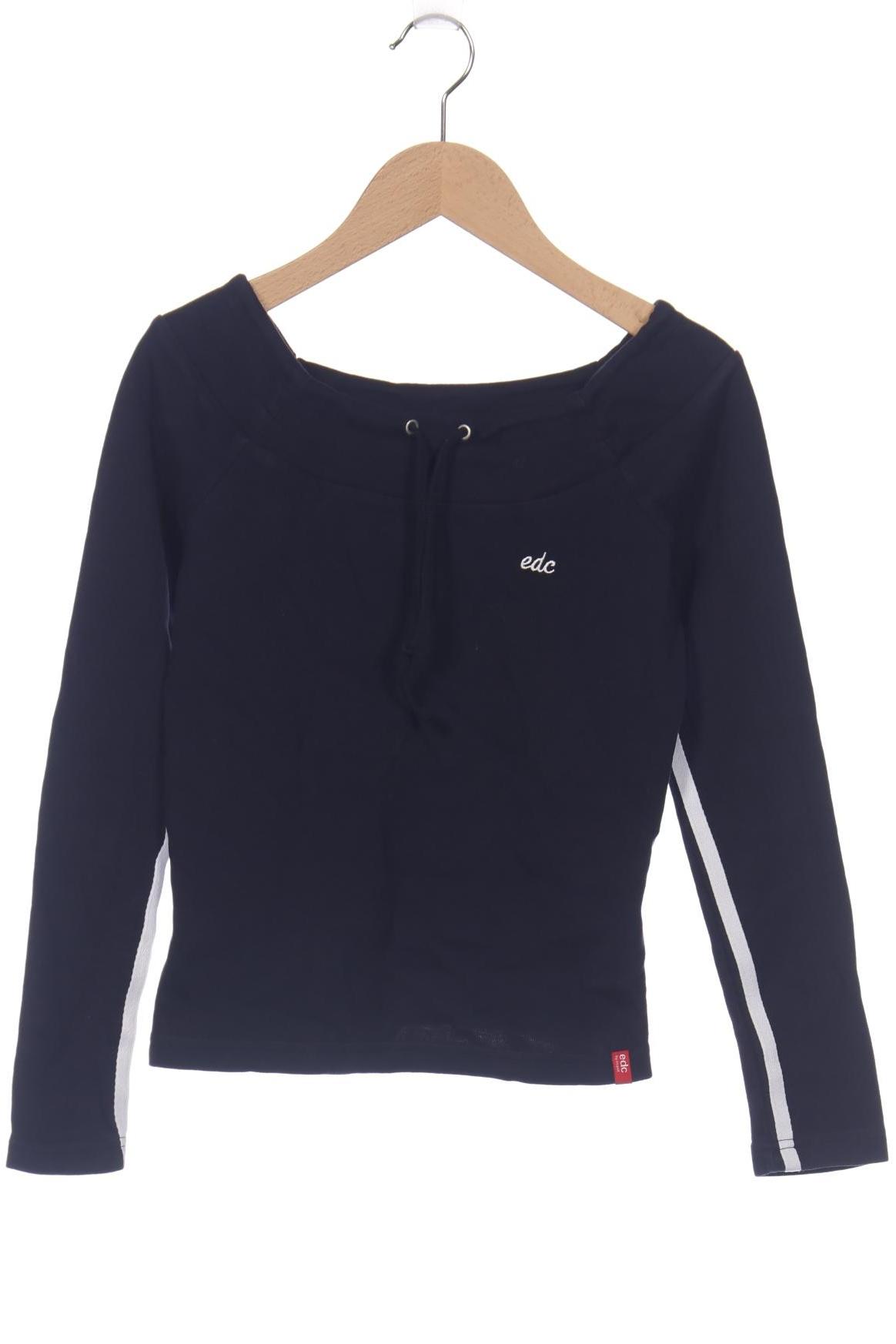 

edc by Esprit Damen Langarmshirt, marineblau, Gr. 38