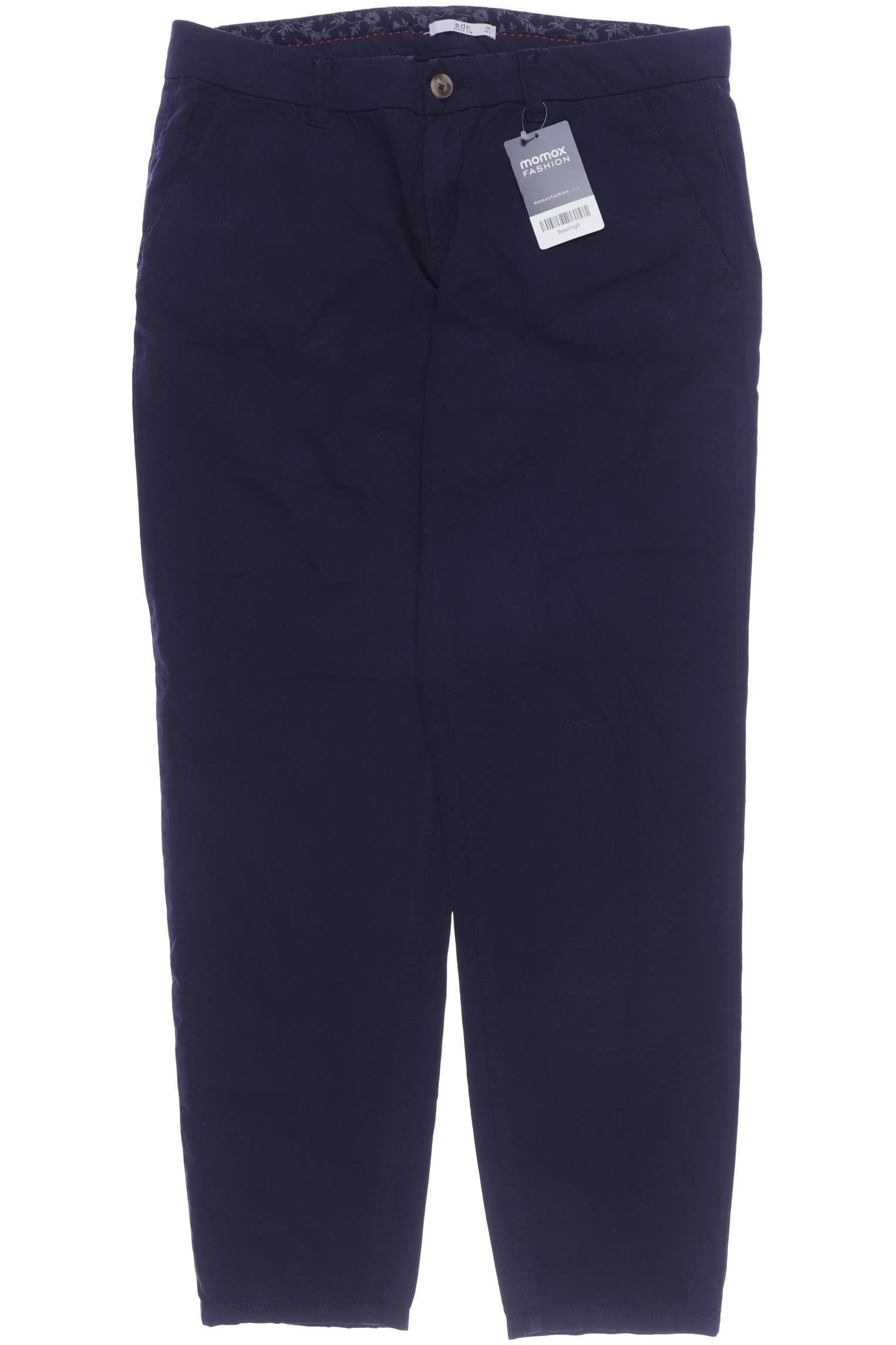

edc by Esprit Damen Stoffhose, marineblau, Gr. 38