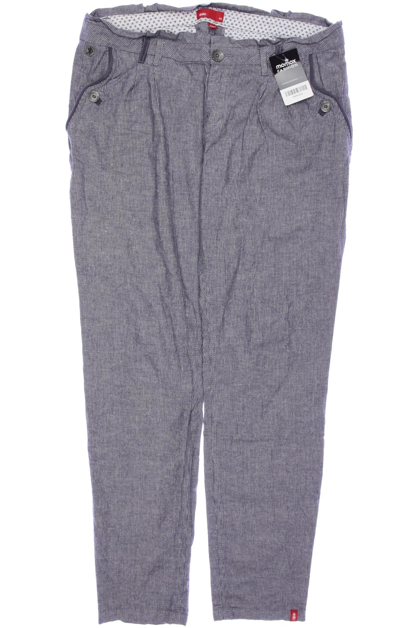 

edc by Esprit Damen Stoffhose, blau, Gr. 42