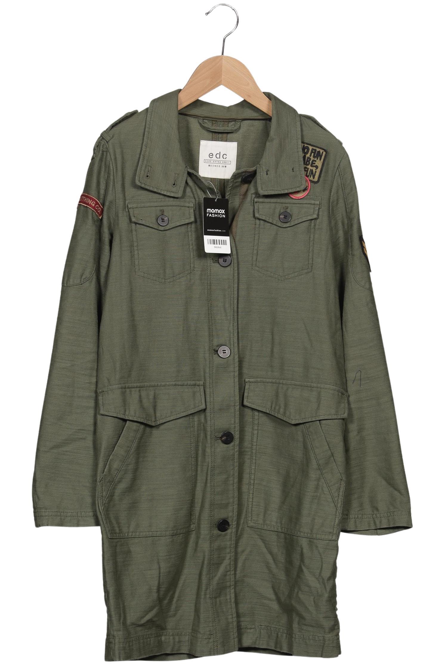 

edc by Esprit Damen Mantel, grün, Gr. 34