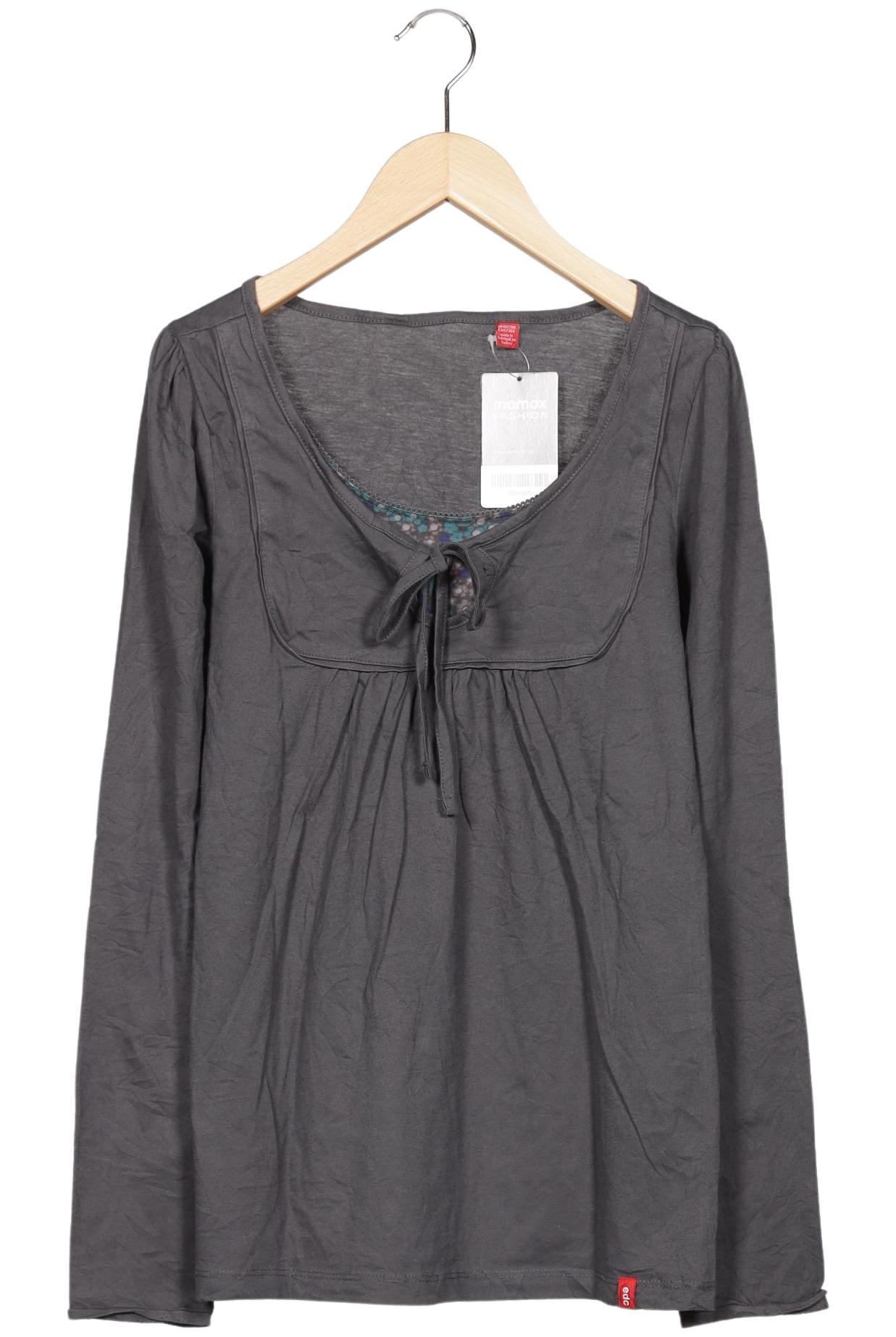 

edc by Esprit Damen Langarmshirt, grau, Gr. 36