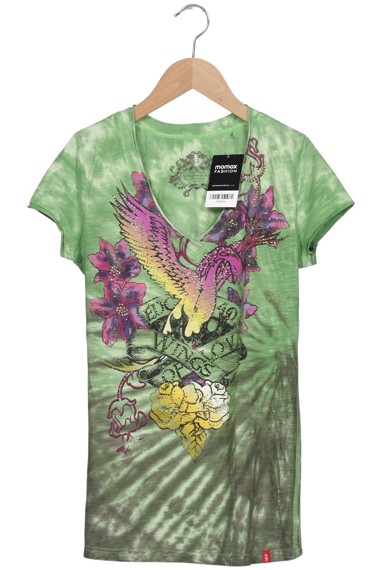 

edc by Esprit Damen T-Shirt, grün, Gr. 36