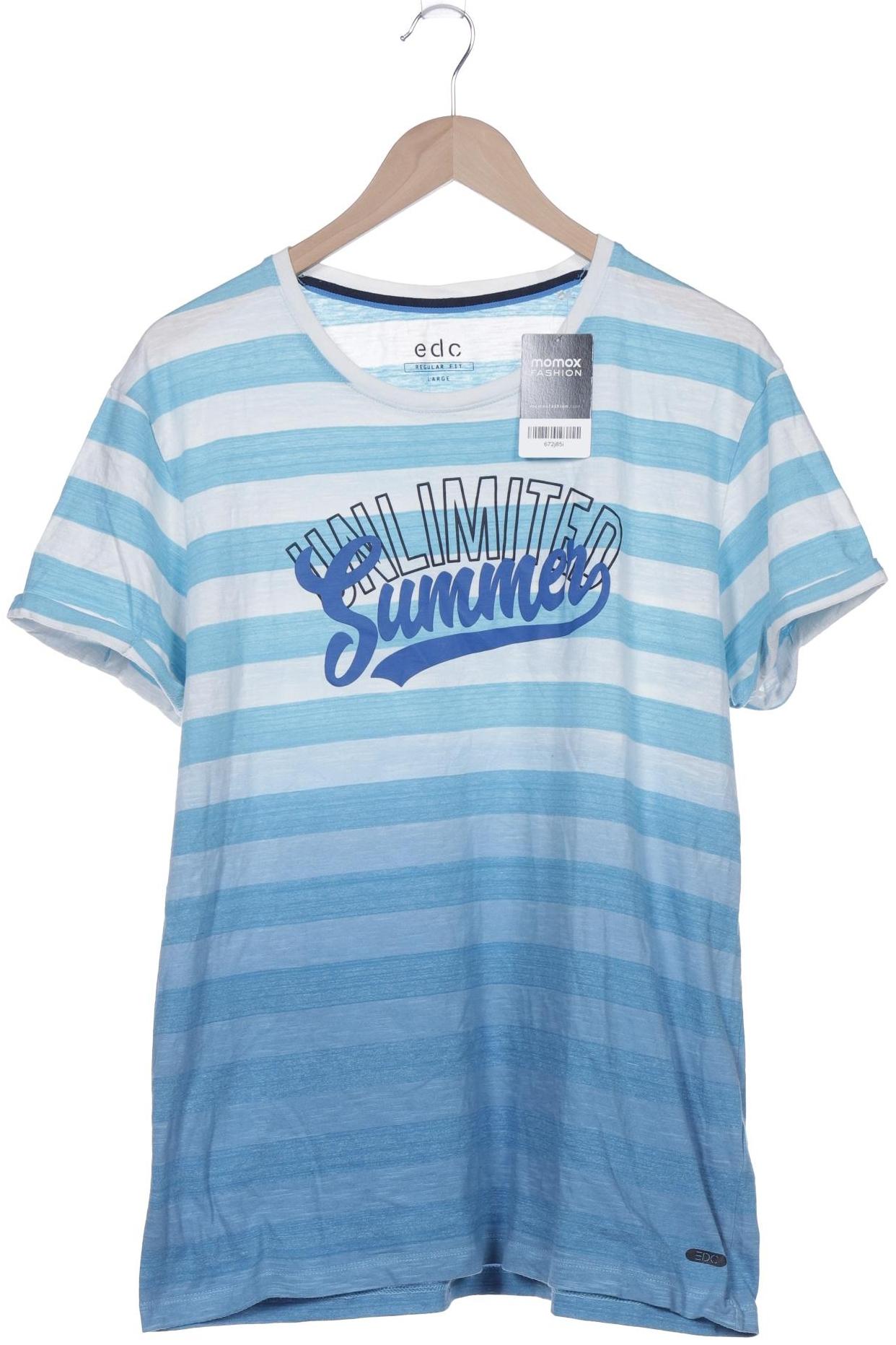 

edc by Esprit Damen T-Shirt, blau, Gr. 42