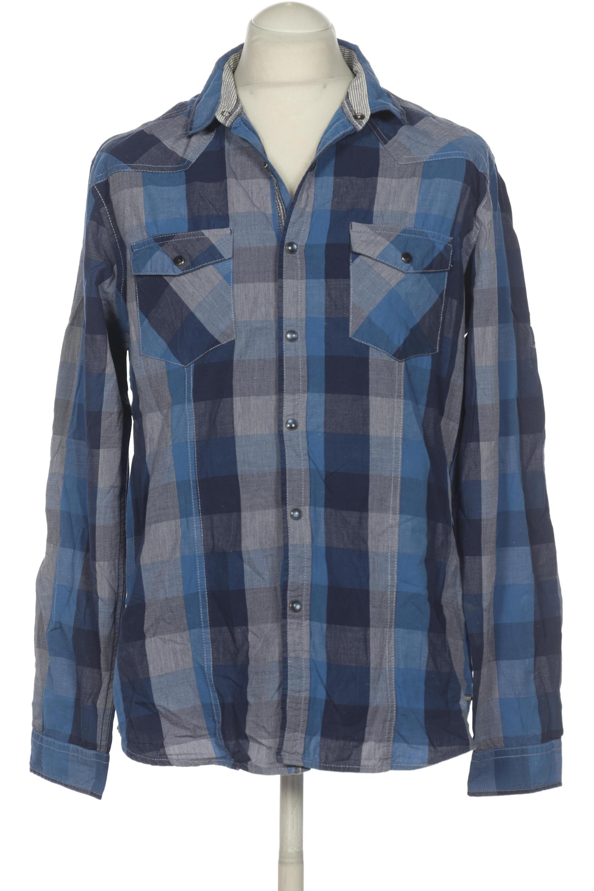 

edc by Esprit Herren Hemd, blau, Gr. 52