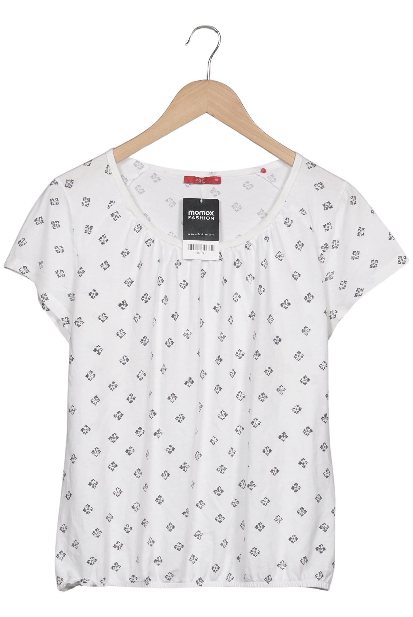 

edc by Esprit Damen T-Shirt, weiß, Gr. 44