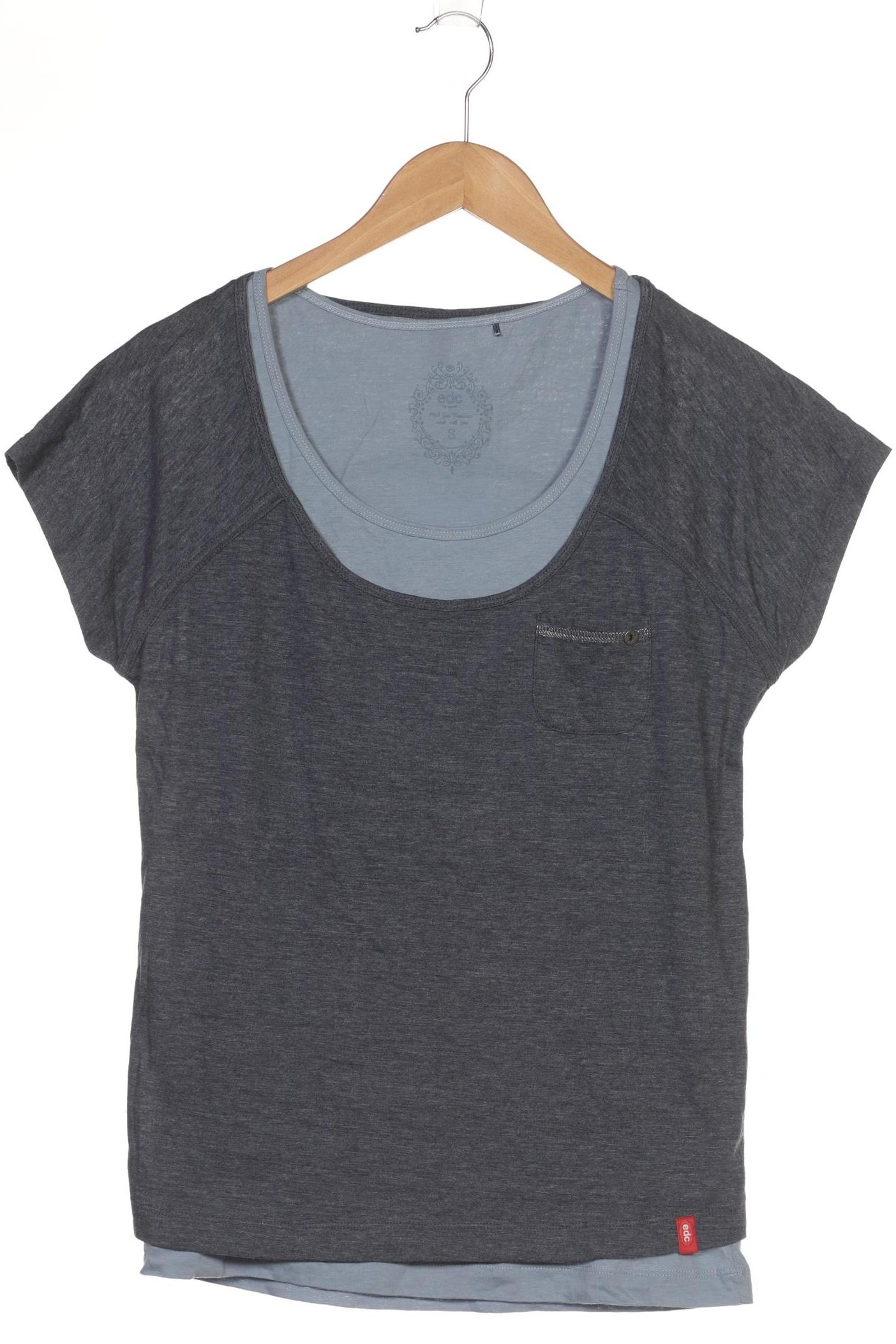 

edc by Esprit Damen T-Shirt, marineblau, Gr. 36