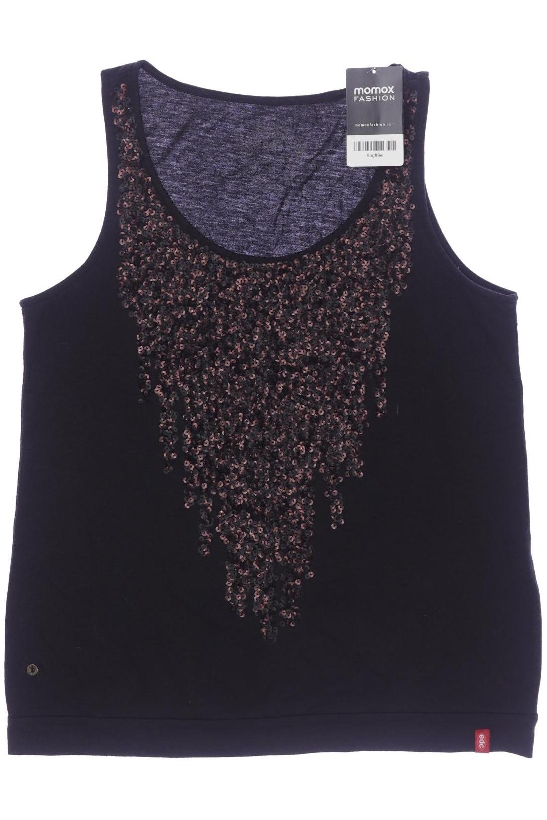 

edc by Esprit Damen Top, schwarz, Gr. 38