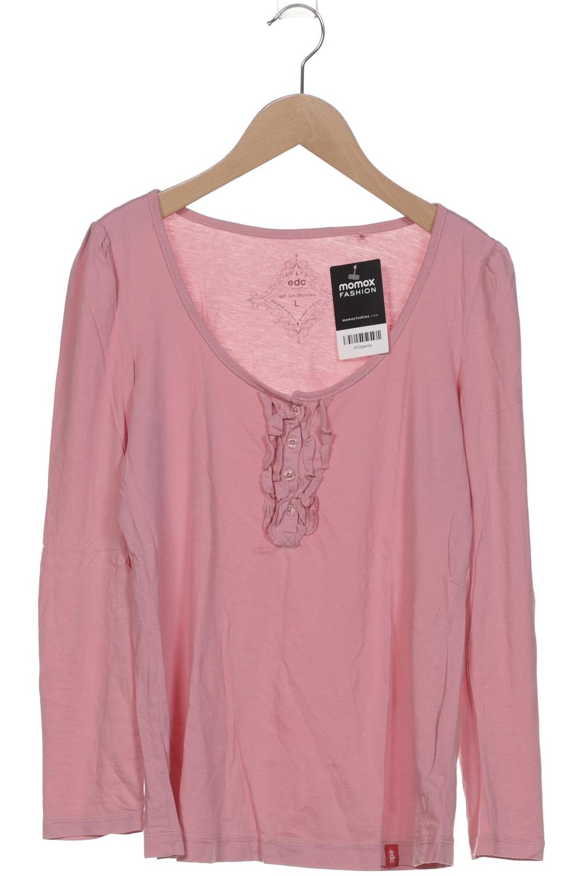 

edc by Esprit Damen Langarmshirt, pink, Gr. 42