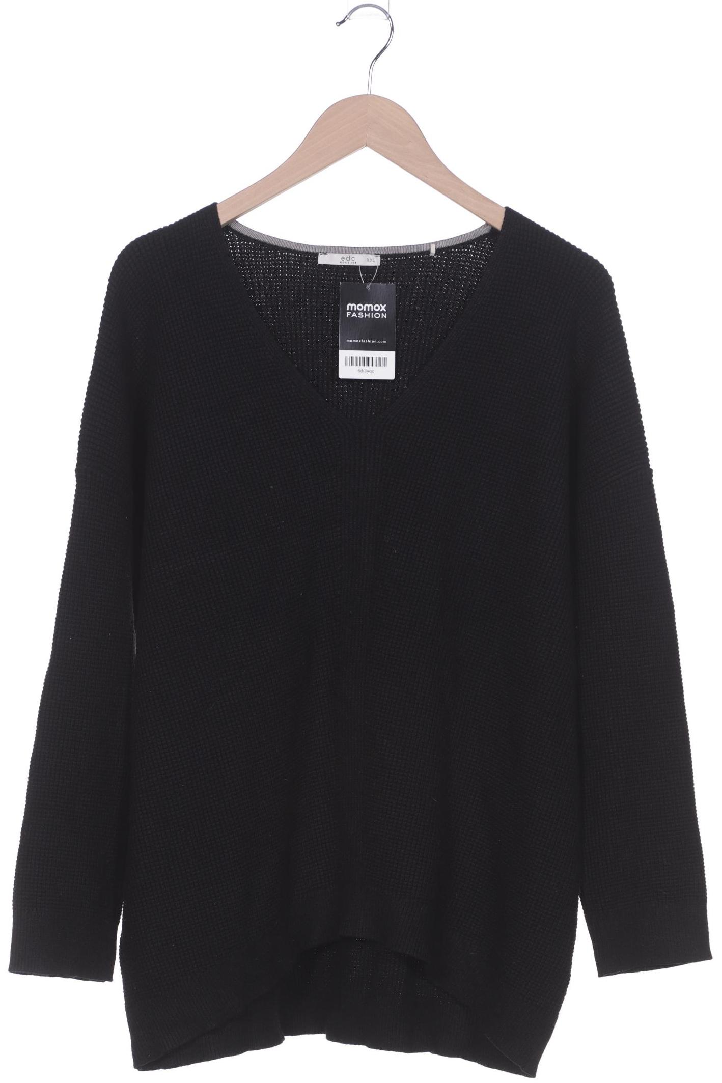 

edc by Esprit Damen Pullover, schwarz, Gr. 46
