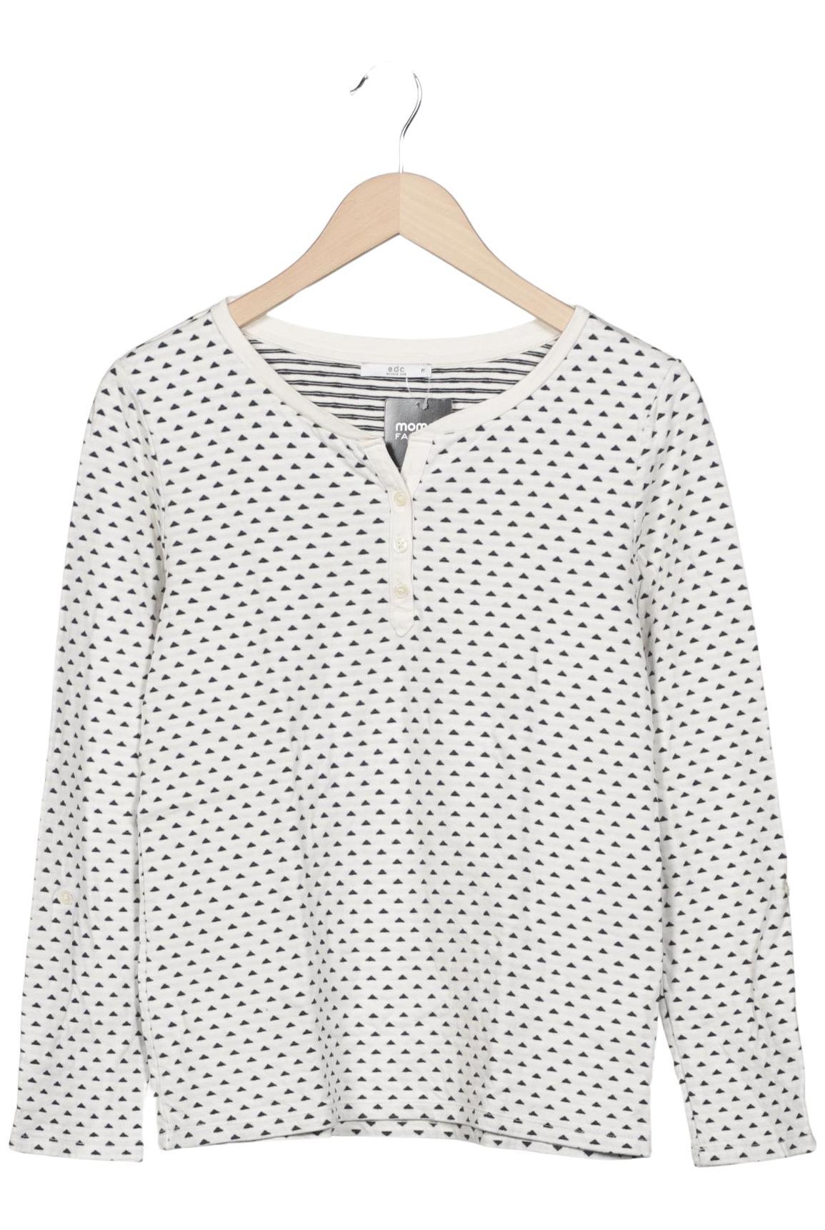 

edc by Esprit Damen Langarmshirt, cremeweiß, Gr. 38