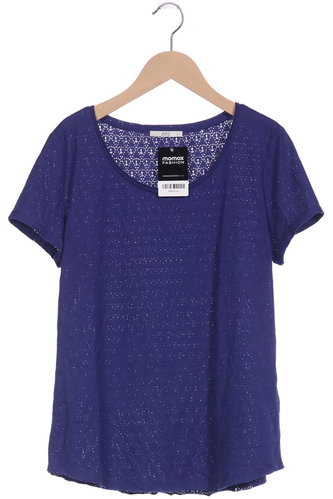 

edc by Esprit Damen T-Shirt, marineblau, Gr. 42
