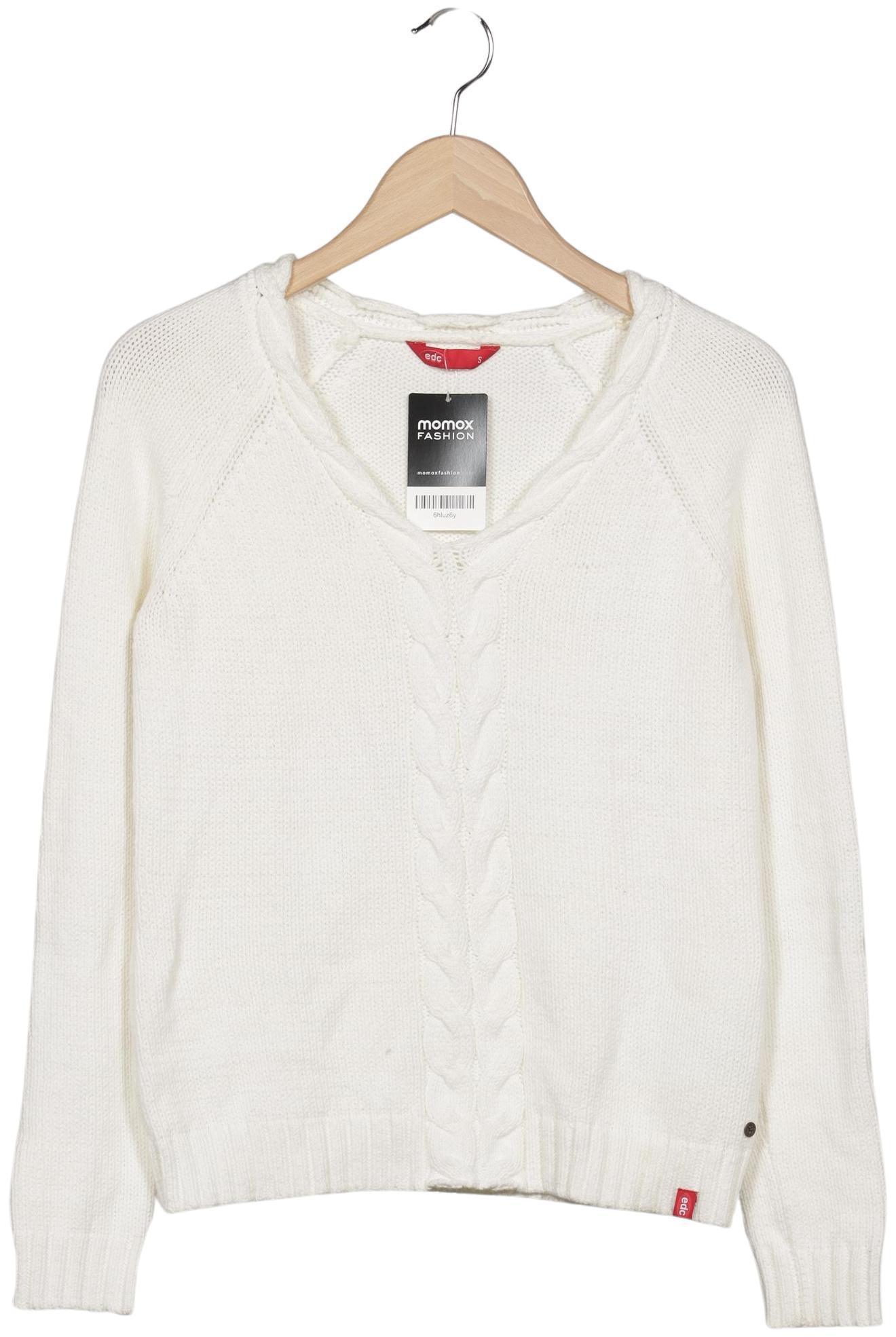 

edc by Esprit Damen Pullover, weiß, Gr. 36