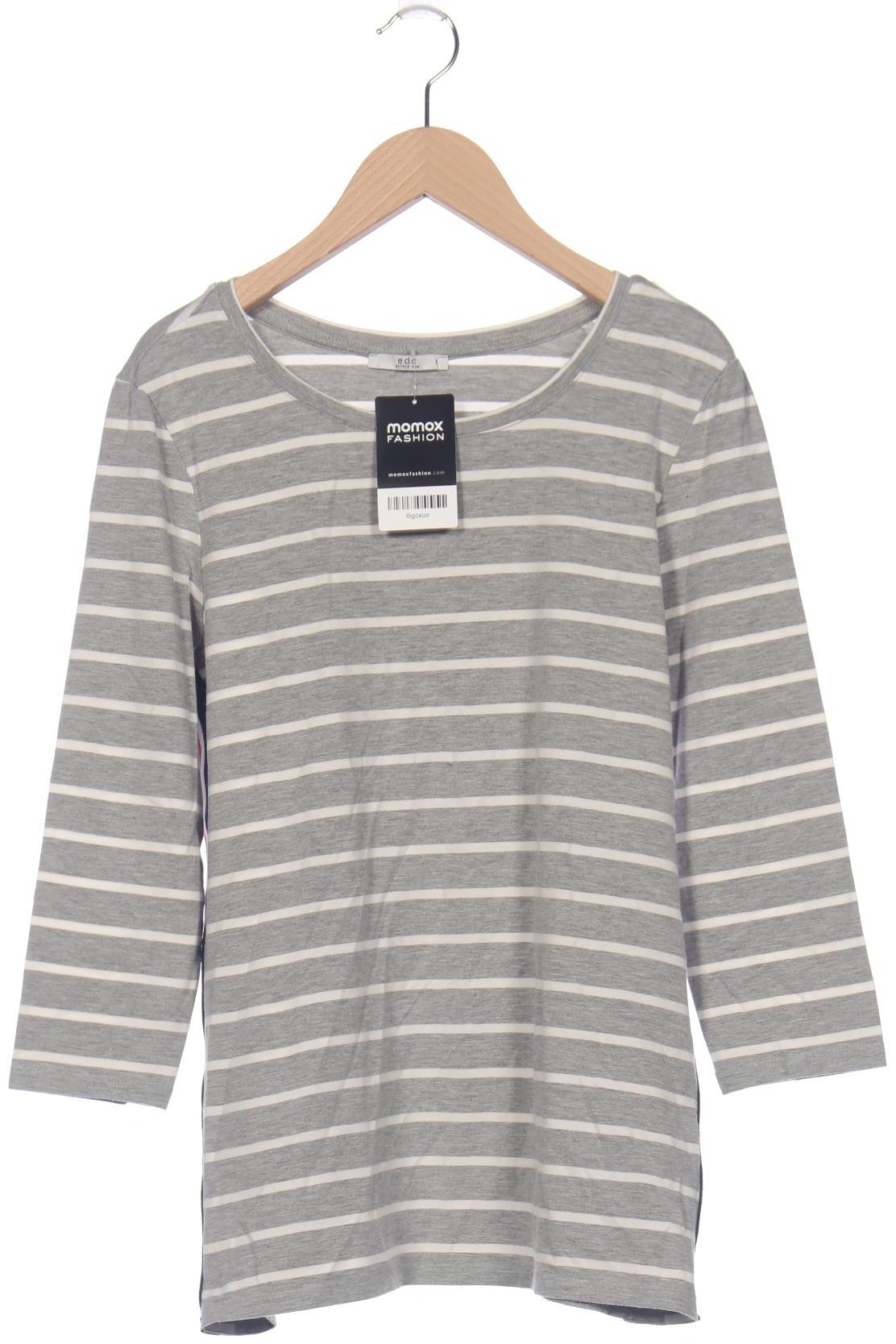 

edc by Esprit Damen Langarmshirt, grau, Gr. 38