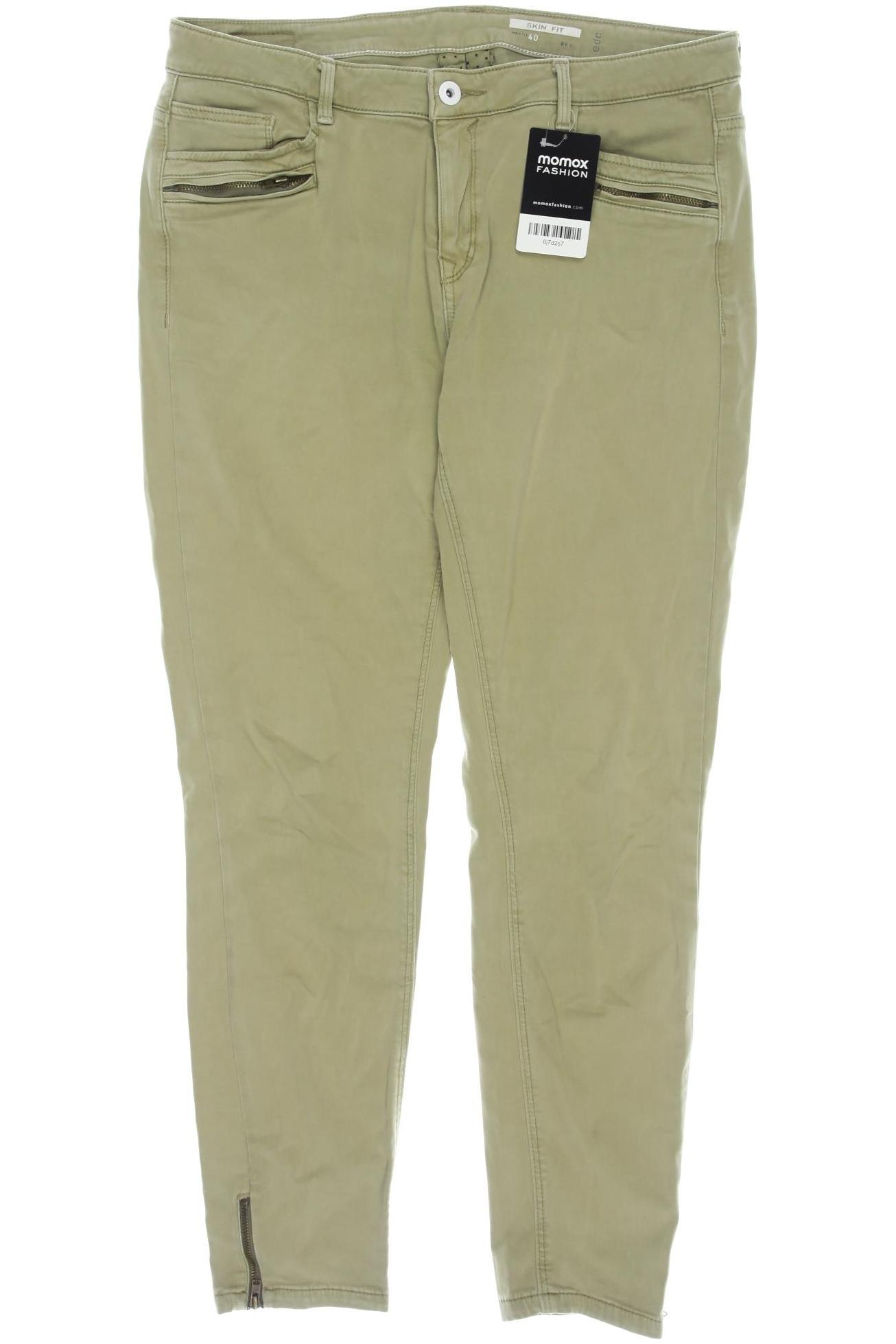 

edc by Esprit Damen Stoffhose, grün, Gr. 40