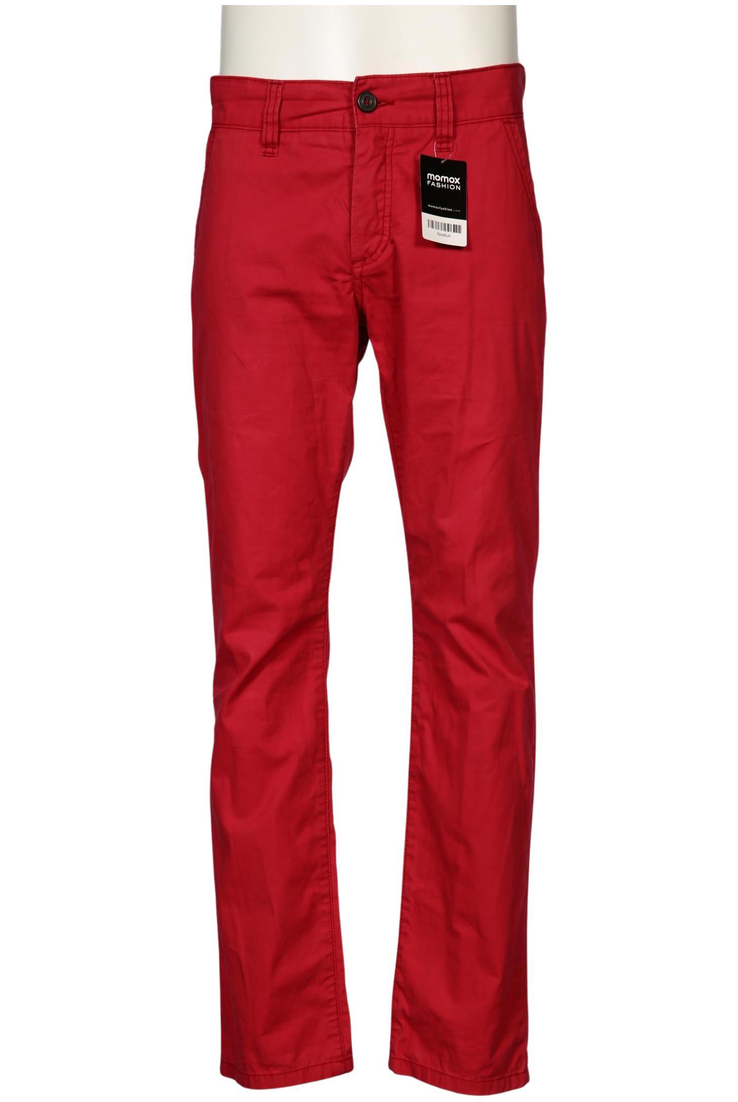 

edc by Esprit Herren Stoffhose, rot, Gr. 32