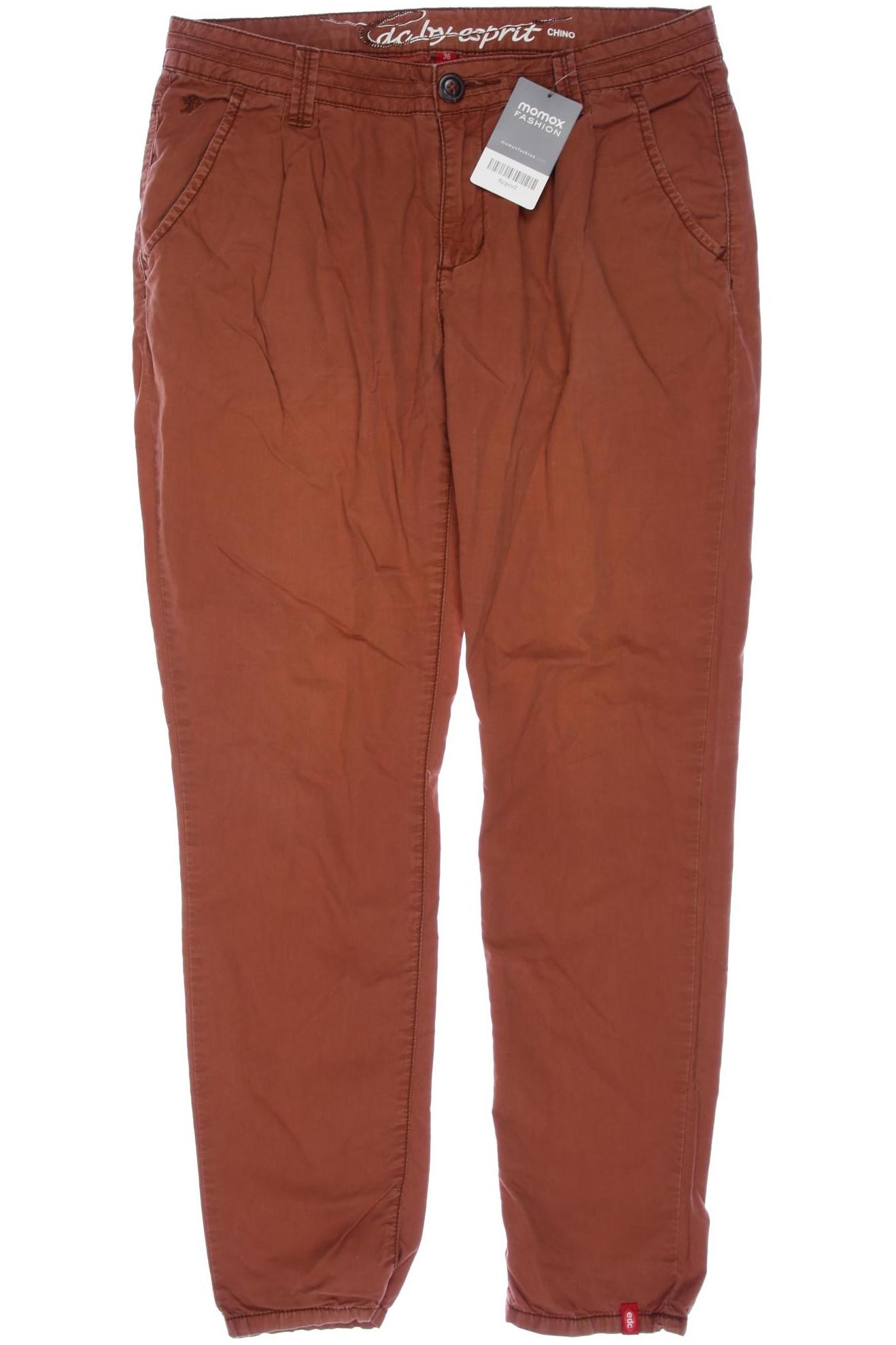 

edc by Esprit Damen Stoffhose, braun, Gr. 36