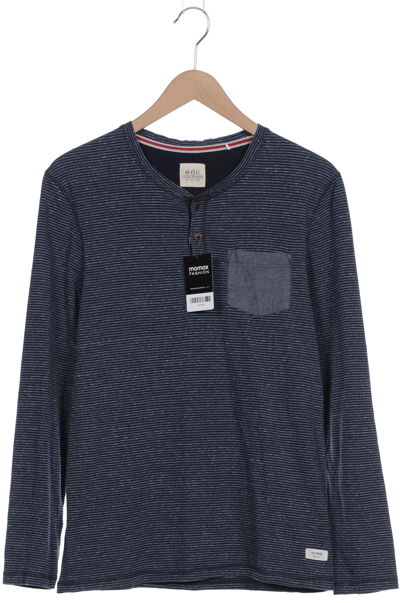 

edc by Esprit Herren Langarmshirt, marineblau, Gr. 48