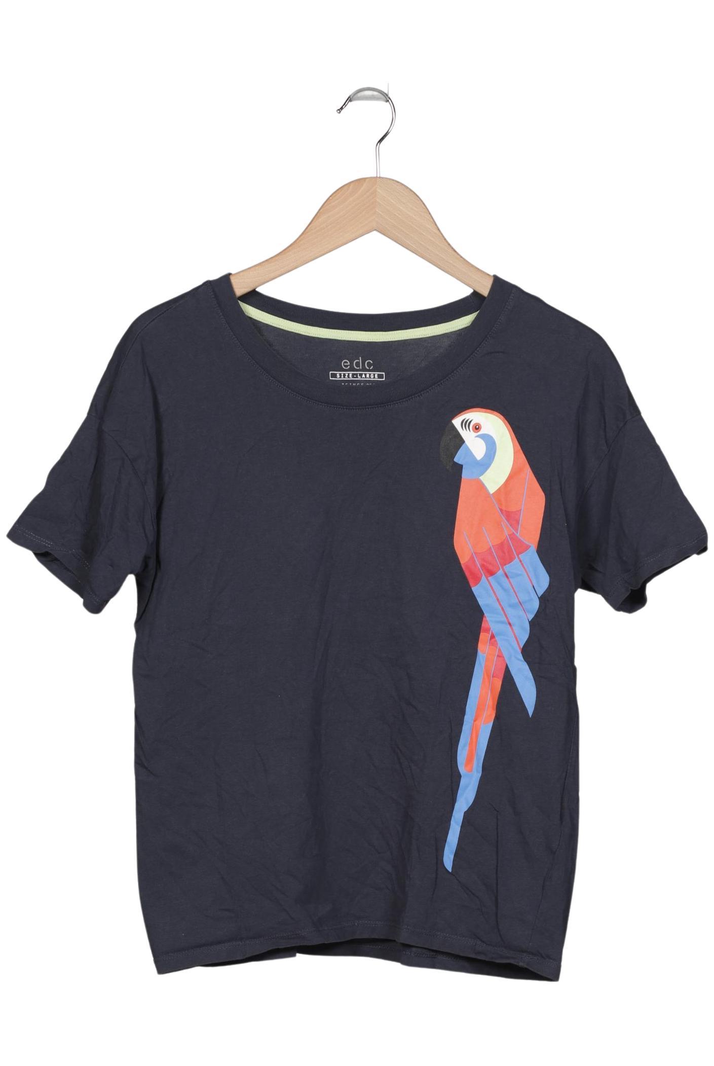 

edc by Esprit Damen T-Shirt, marineblau, Gr. 42