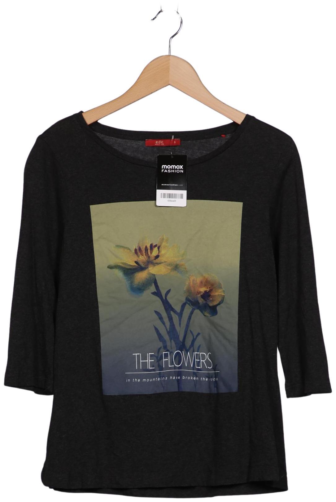 

edc by Esprit Damen Langarmshirt, grau, Gr. 36