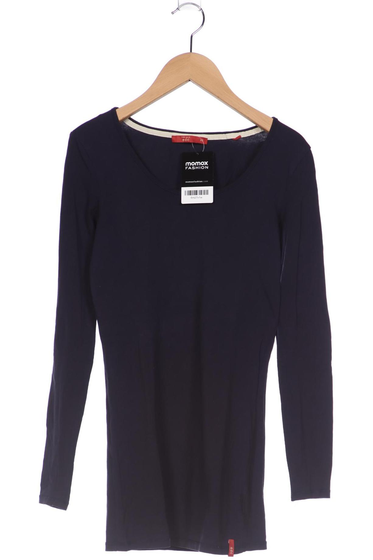 

edc by Esprit Damen Langarmshirt, marineblau