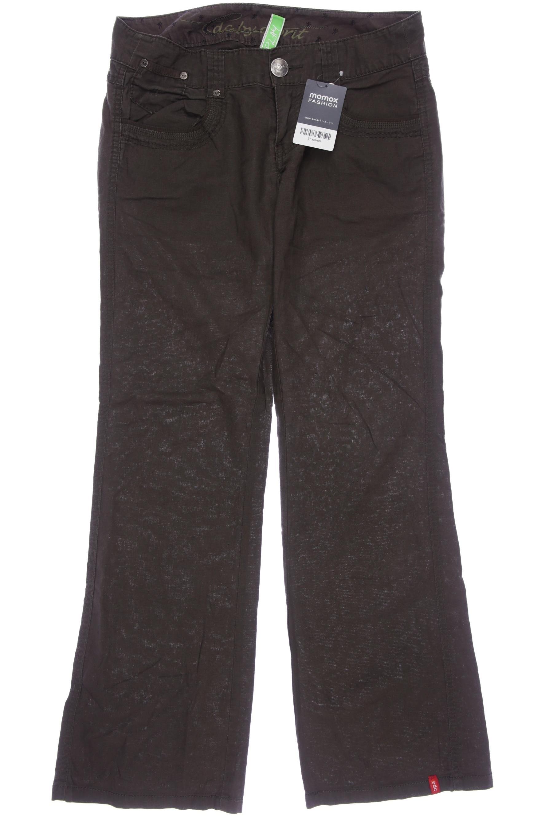 

edc by Esprit Damen Stoffhose, grün, Gr. 32