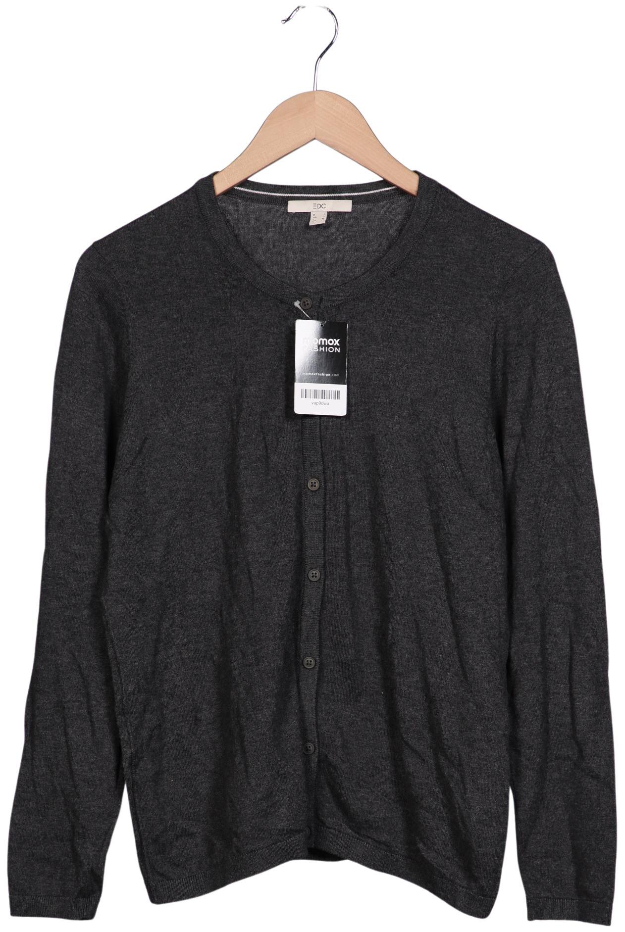 

edc by Esprit Damen Strickjacke, grau, Gr. 42