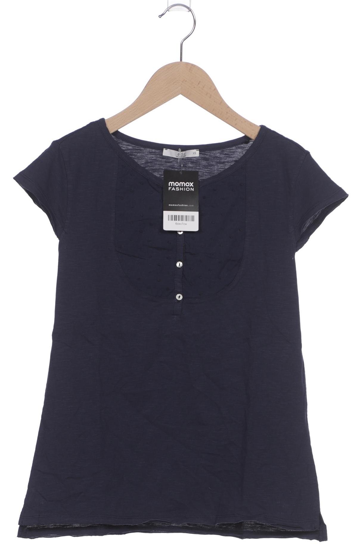 

edc by Esprit Damen T-Shirt, marineblau, Gr. 34