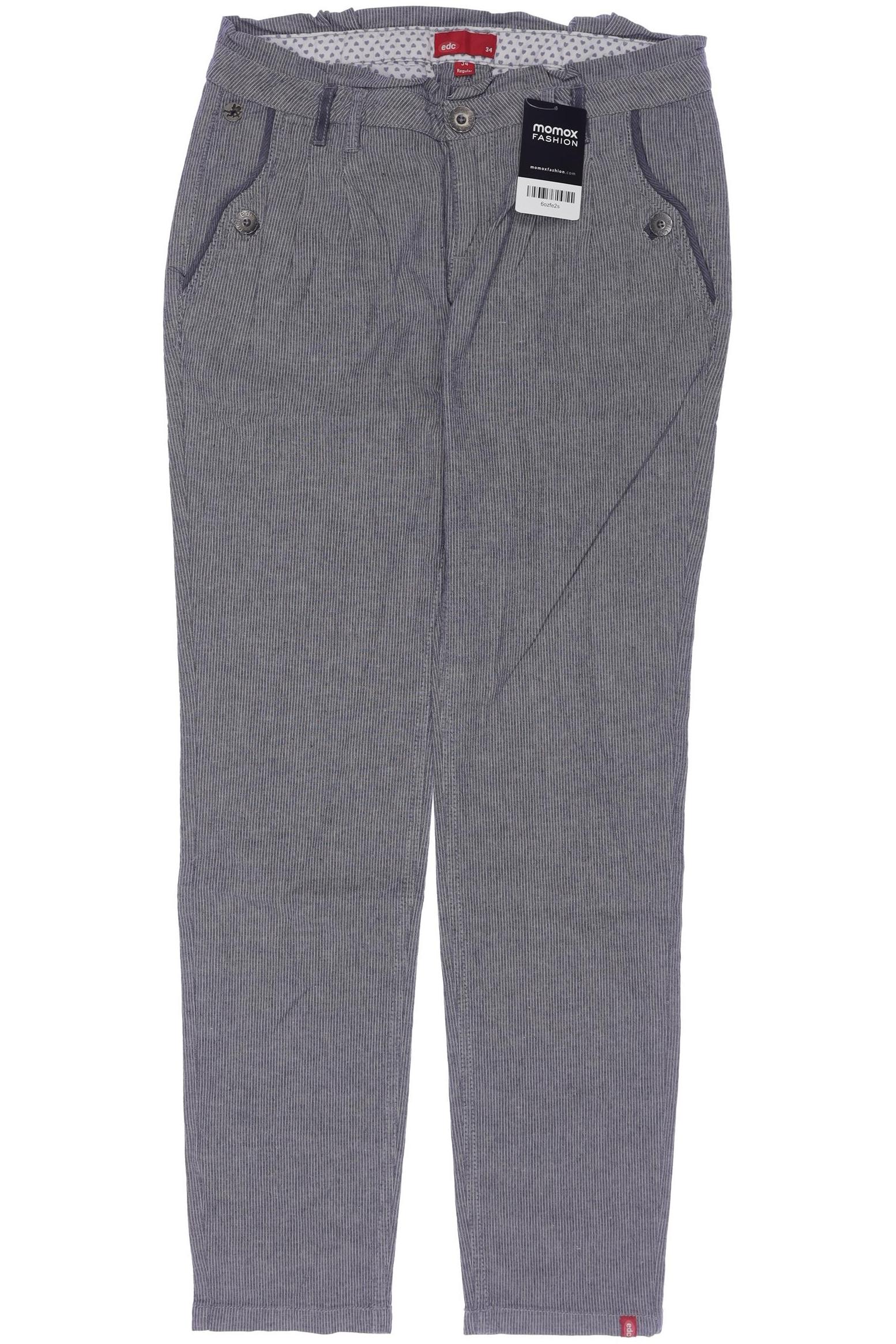 

edc by Esprit Damen Stoffhose, grau, Gr. 34