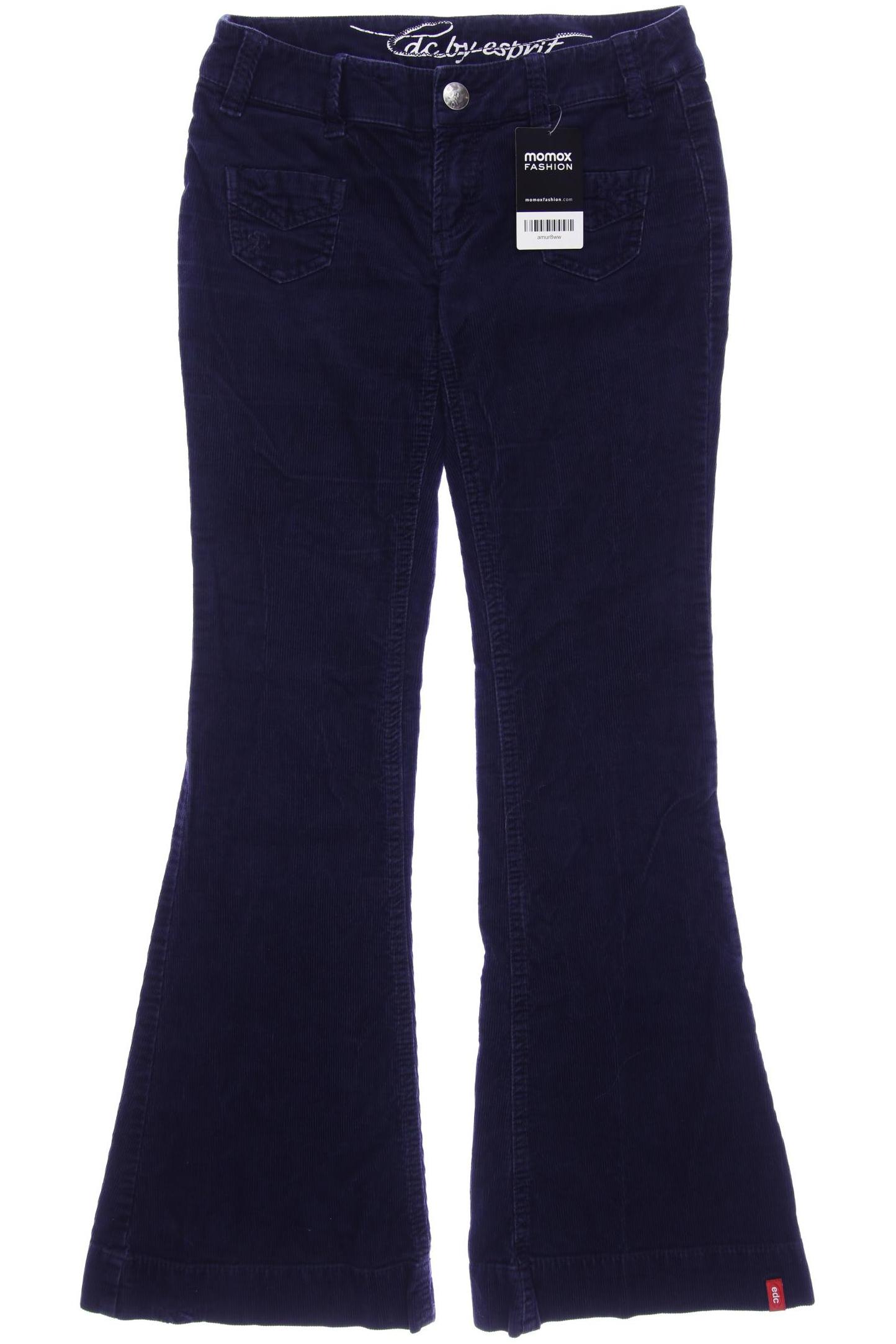 

edc by Esprit Damen Stoffhose, marineblau, Gr. 34
