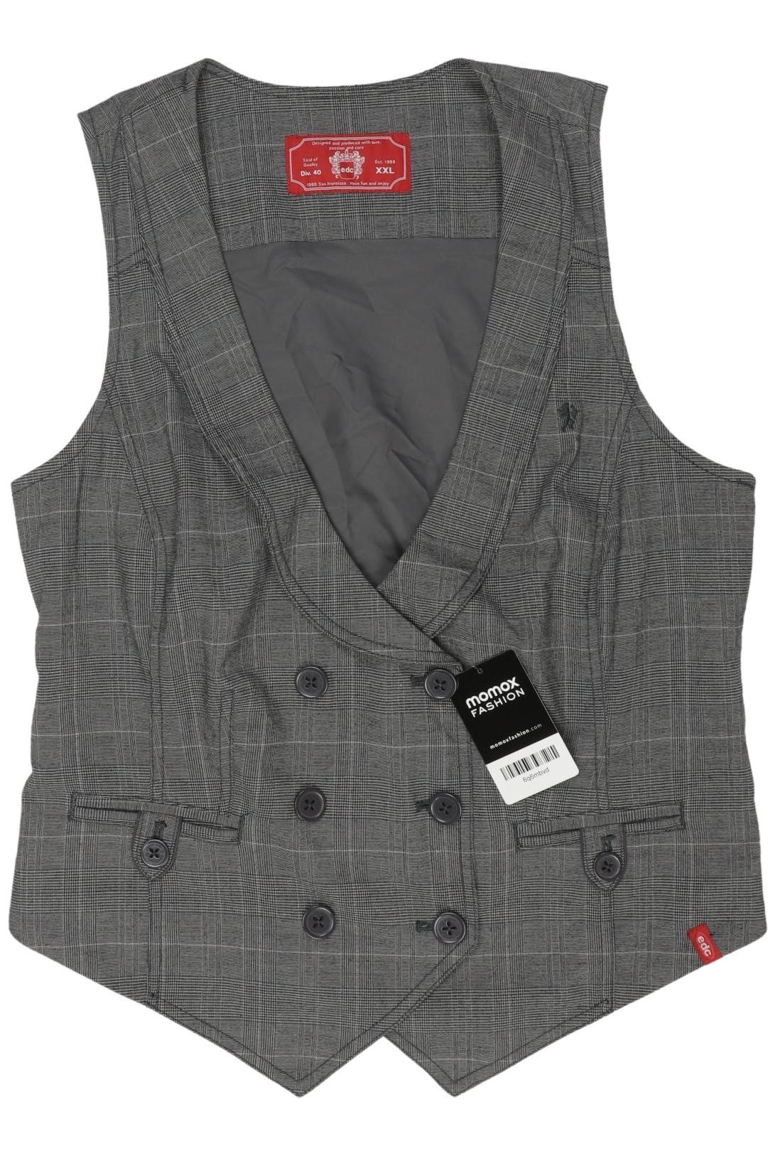 

edc by Esprit Damen Weste, grau, Gr. 46