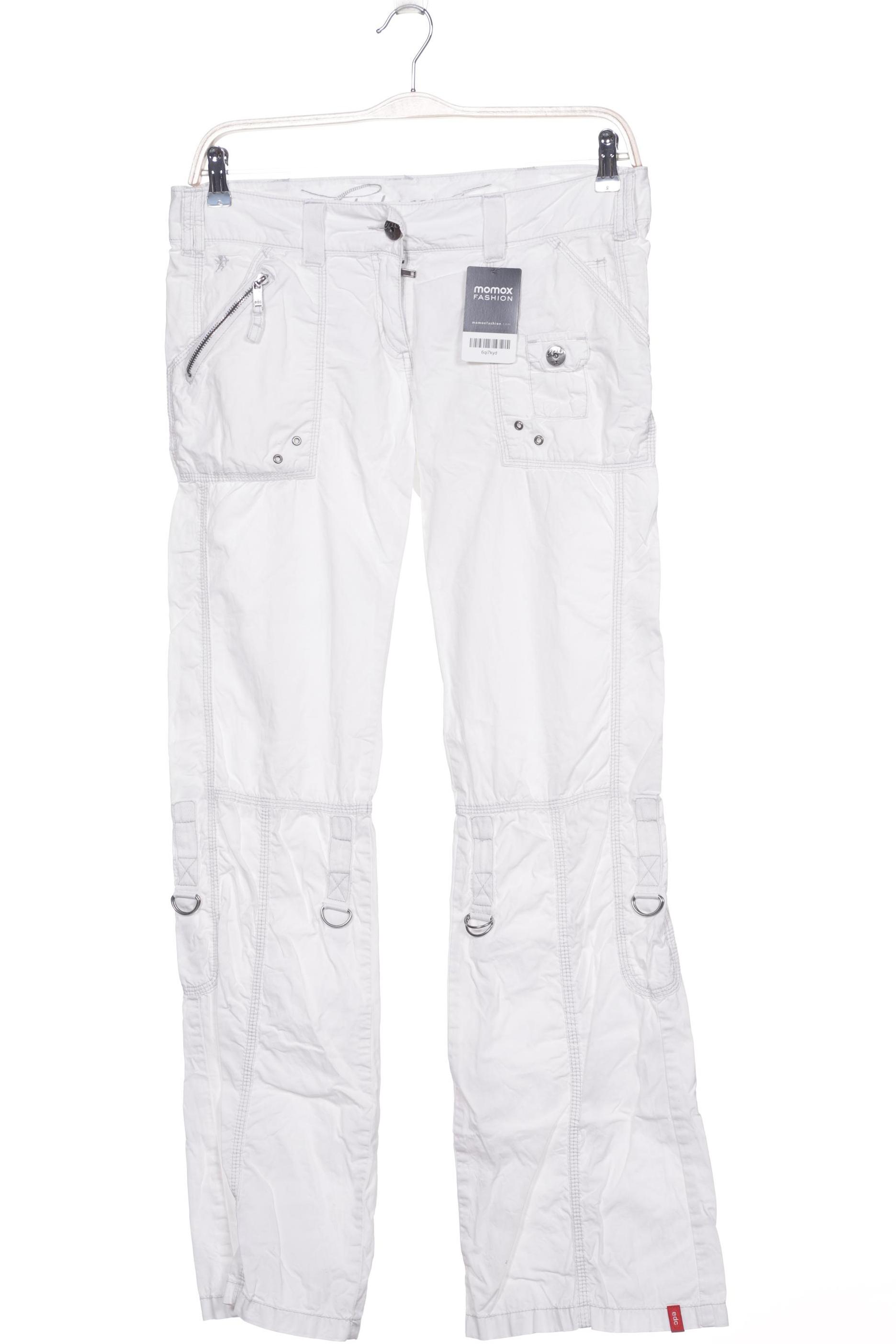 

edc by Esprit Damen Stoffhose, weiß