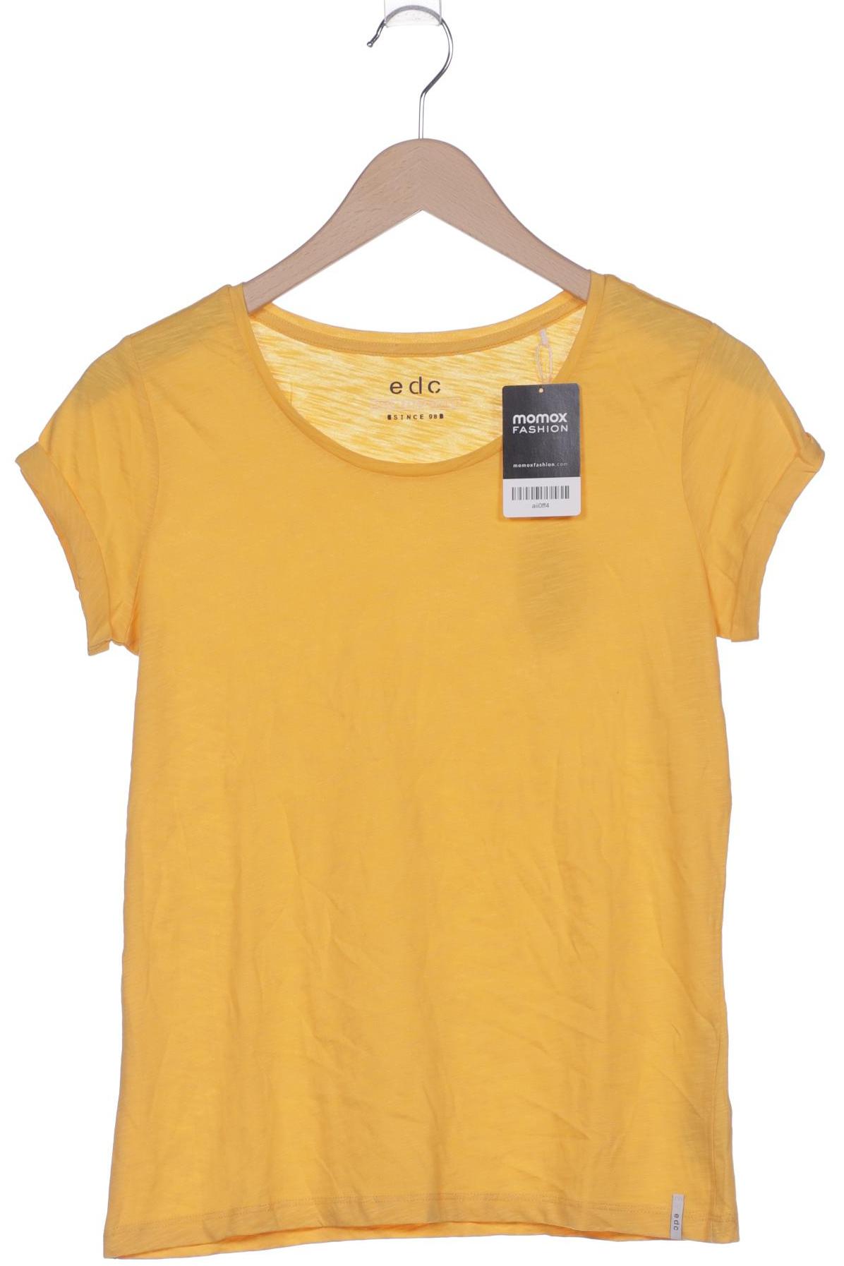 

edc by Esprit Damen T-Shirt, gelb, Gr. 34