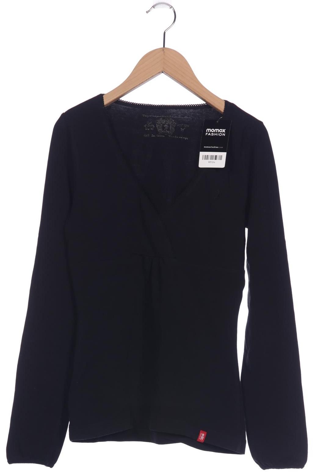 

edc by Esprit Damen Langarmshirt, schwarz, Gr. 38