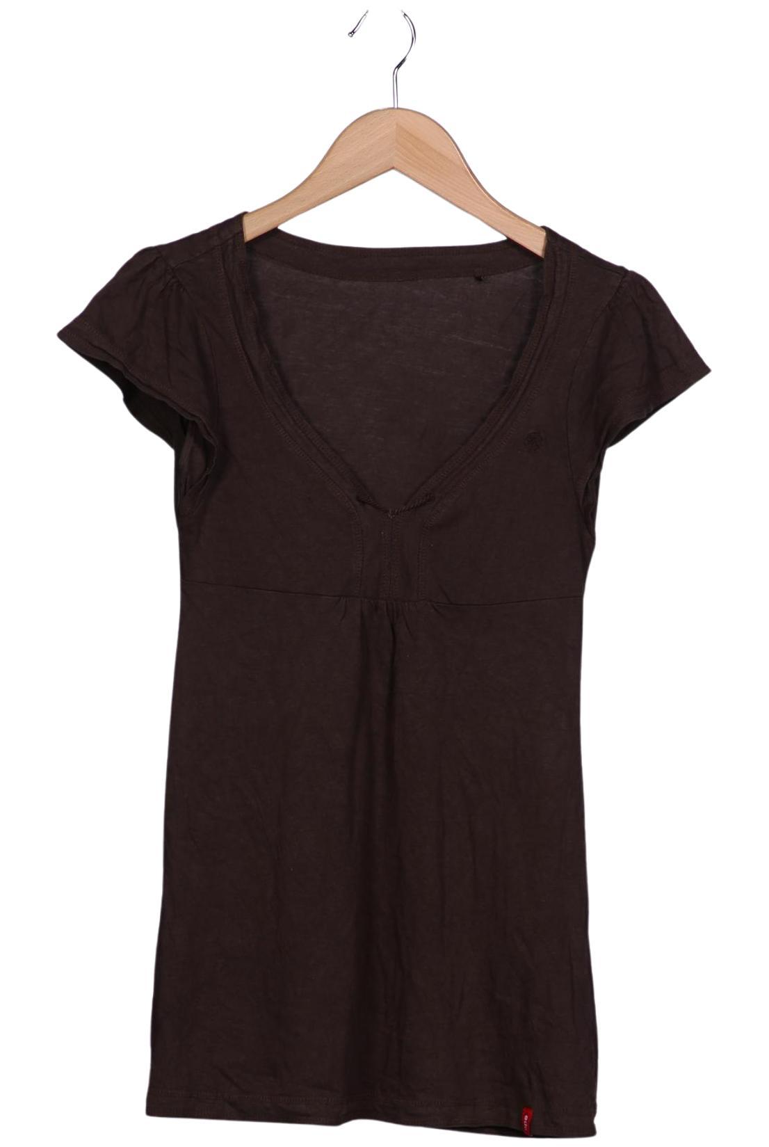 

edc by Esprit Damen T-Shirt, braun, Gr. 36