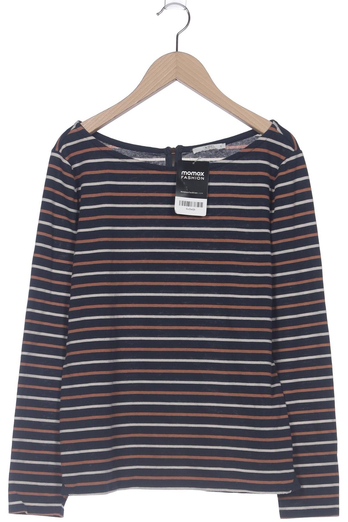 

edc by Esprit Damen Langarmshirt, marineblau, Gr. 36