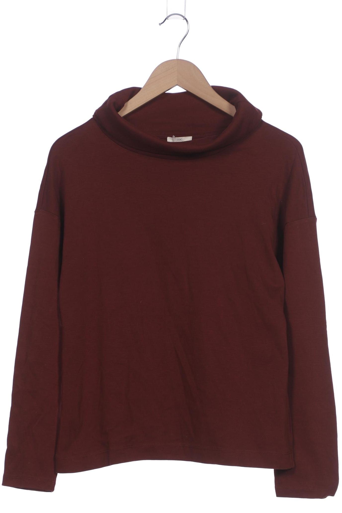 

edc by Esprit Damen Langarmshirt, bordeaux, Gr. 38