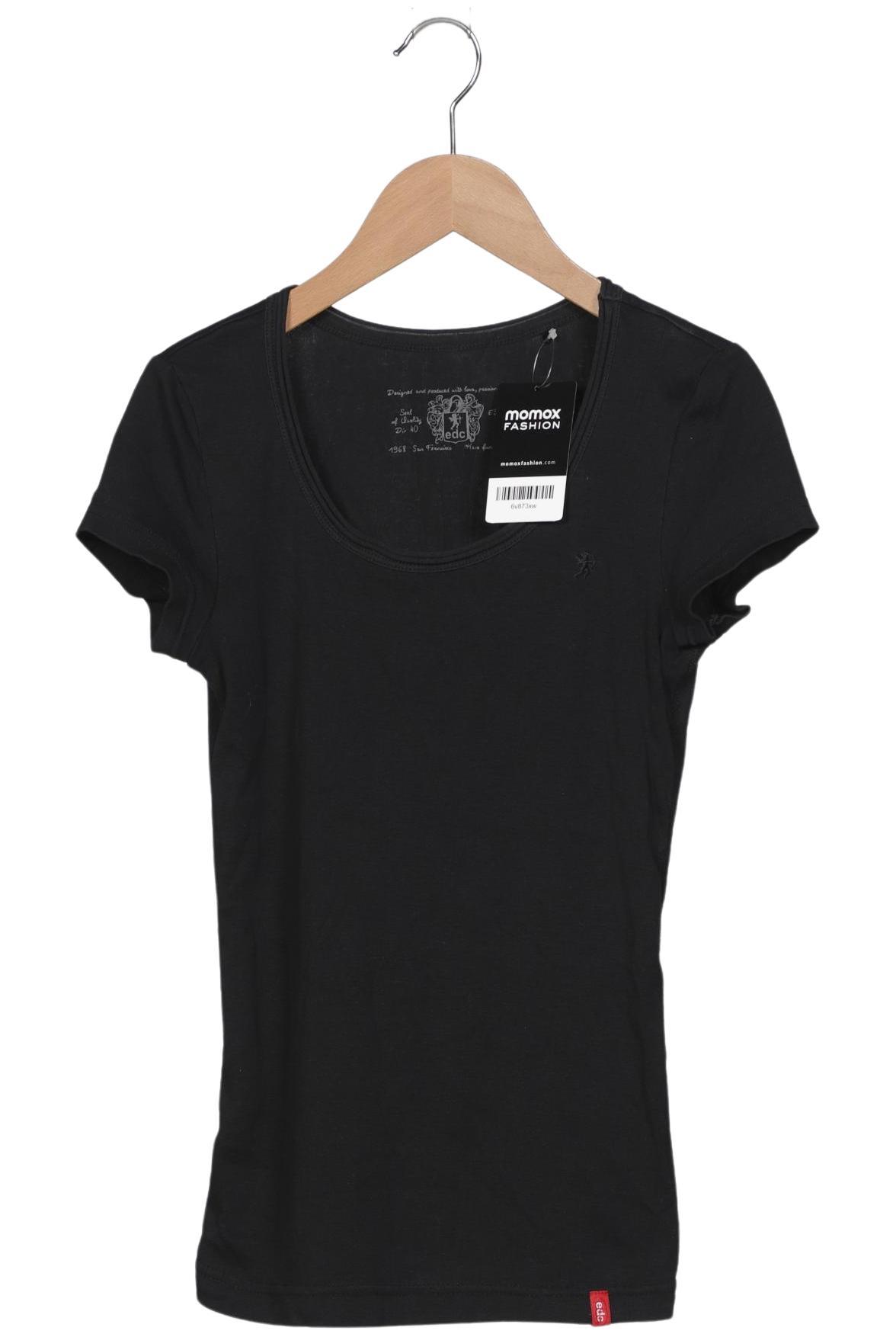 

edc by Esprit Damen T-Shirt, schwarz, Gr. 38