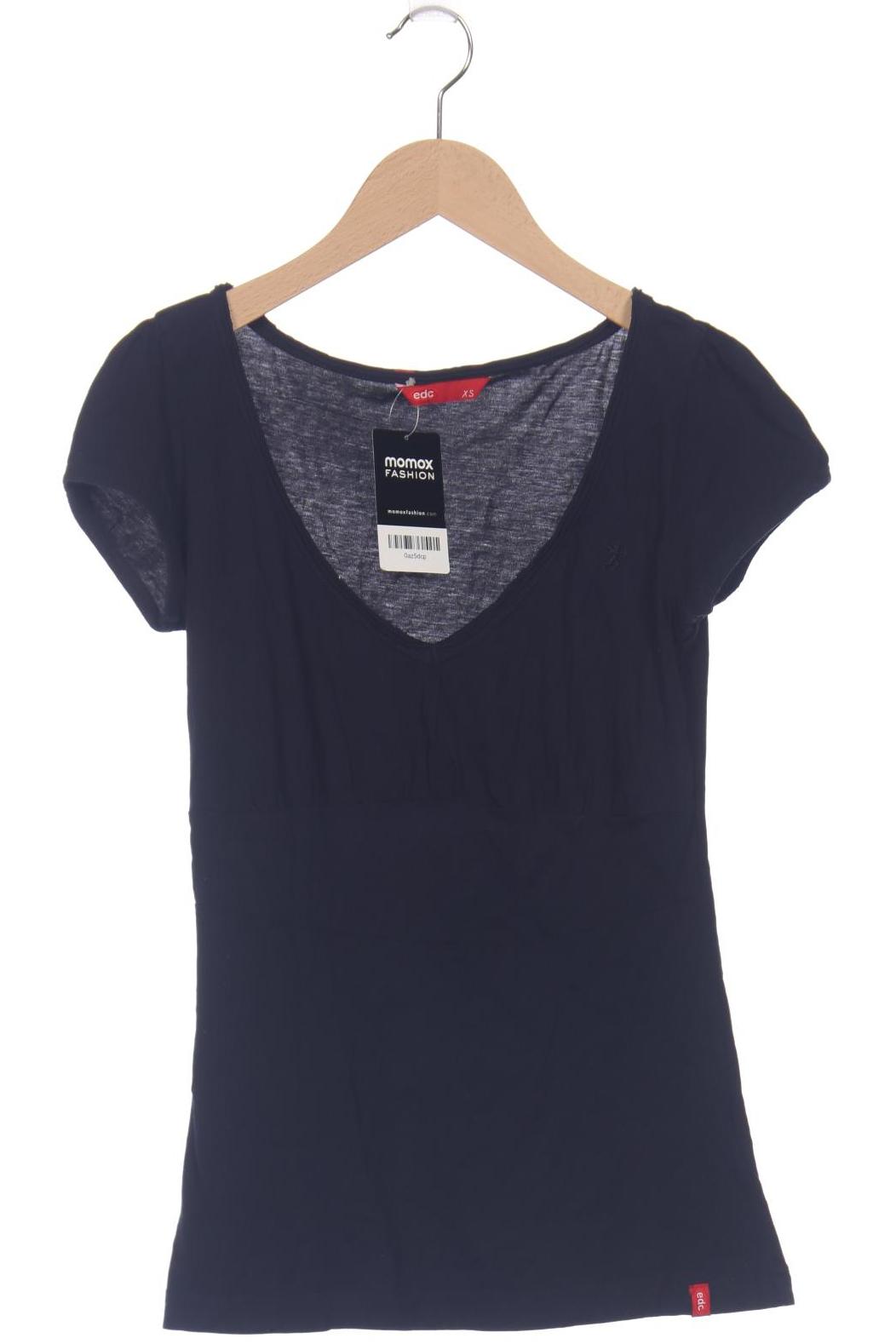

edc by Esprit Damen T-Shirt, marineblau, Gr. 34