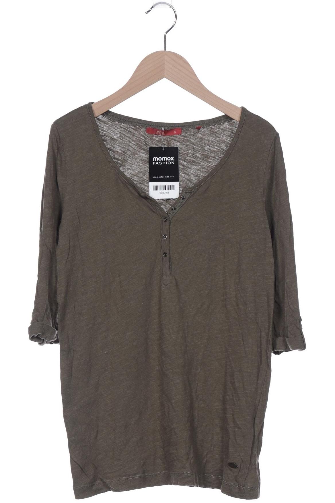 

edc by Esprit Damen Langarmshirt, grün, Gr. 36