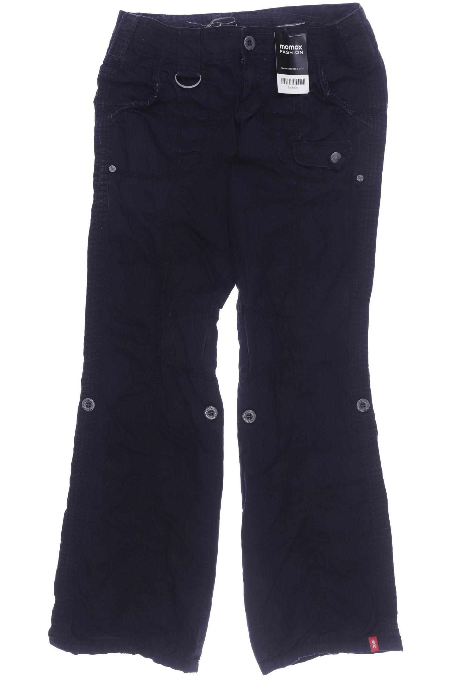 

edc by Esprit Damen Stoffhose, schwarz